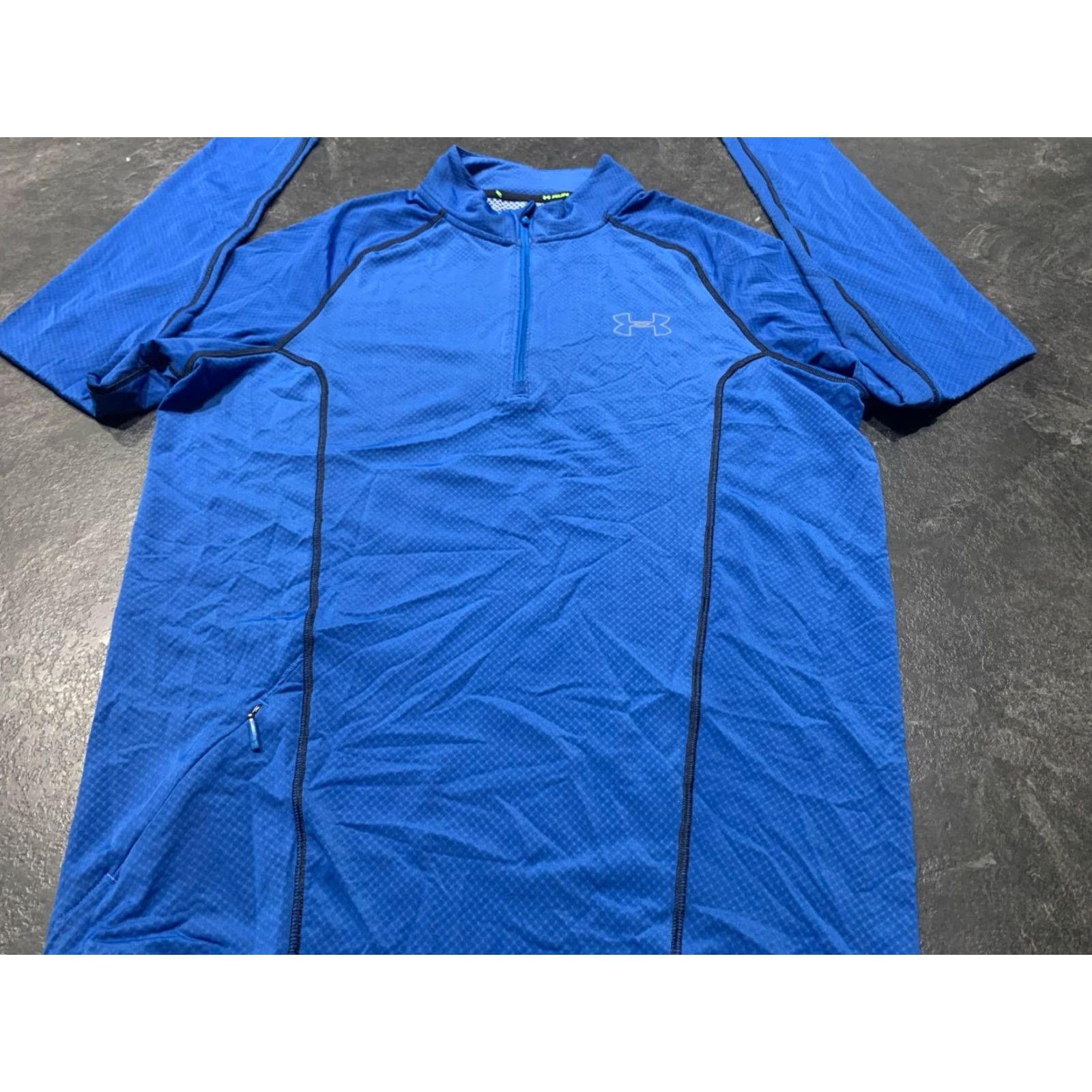 Under Armour Under Armour Fitted Running Shirt Mens XL Blue Long Sleeve 1/4 Zip Workout Size US XL / EU 56 / 4 - 2 Thumbnail