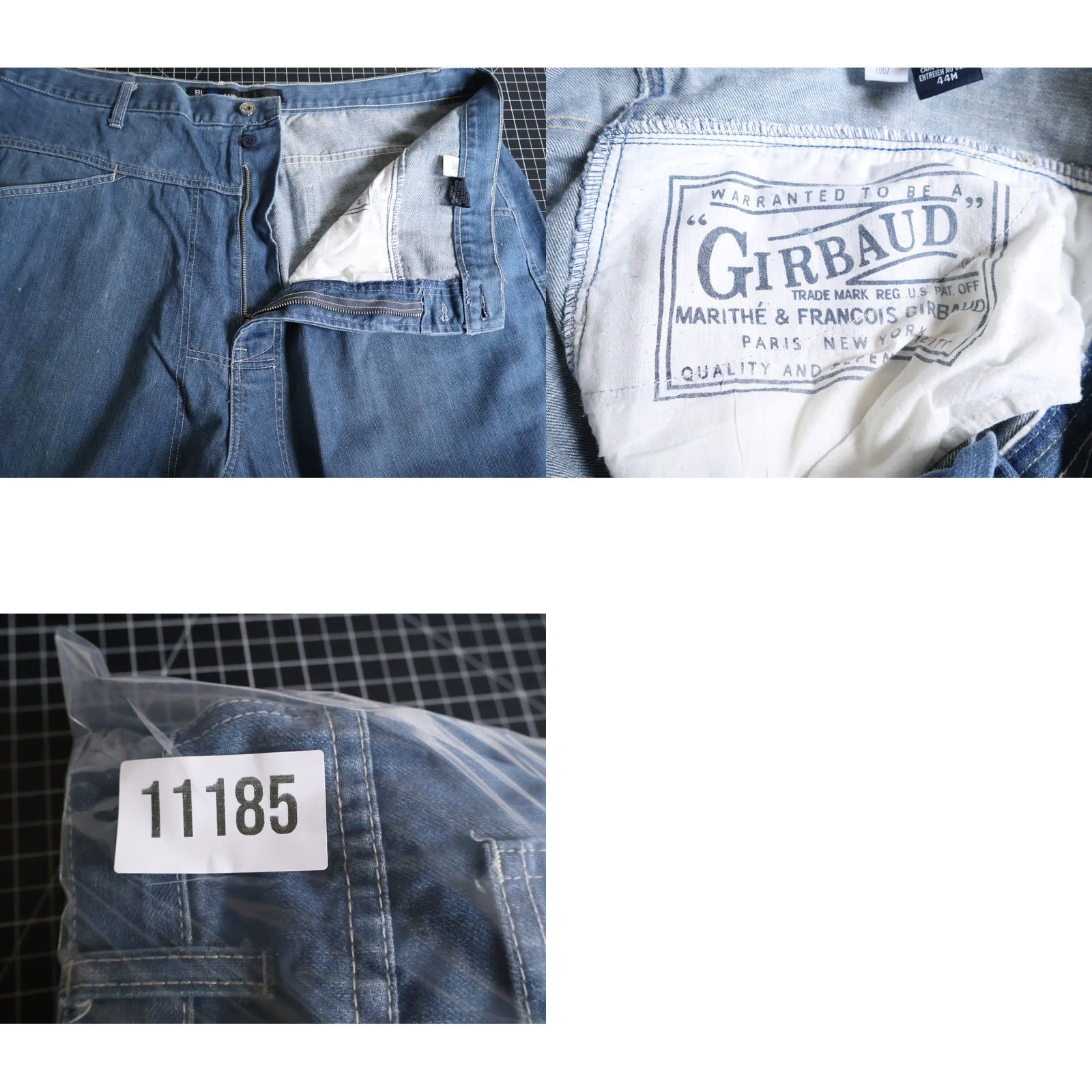 Denime VINTAGE Girbaud Jeans Men's 42 x 30 Blue Denim Carpenter Straight 90s Hip Hop VTG Mens Size US 42 / EU 58 - 10 Thumbnail