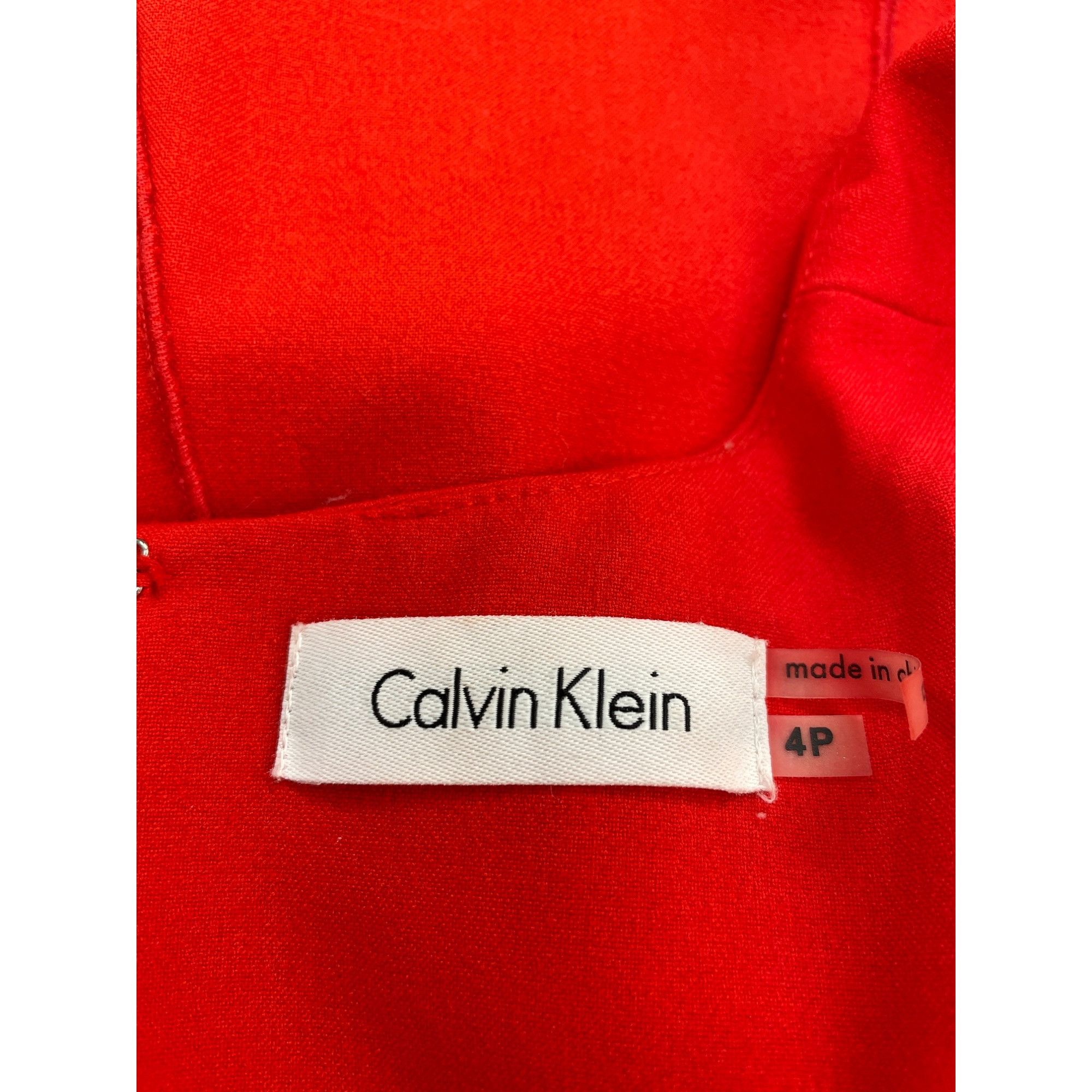 Calvin Klein Calvin Klein Women's Red Dress/Sleeveless/V-Neck Size 4P SKU Size S / US 4 / IT 40 - 3 Thumbnail