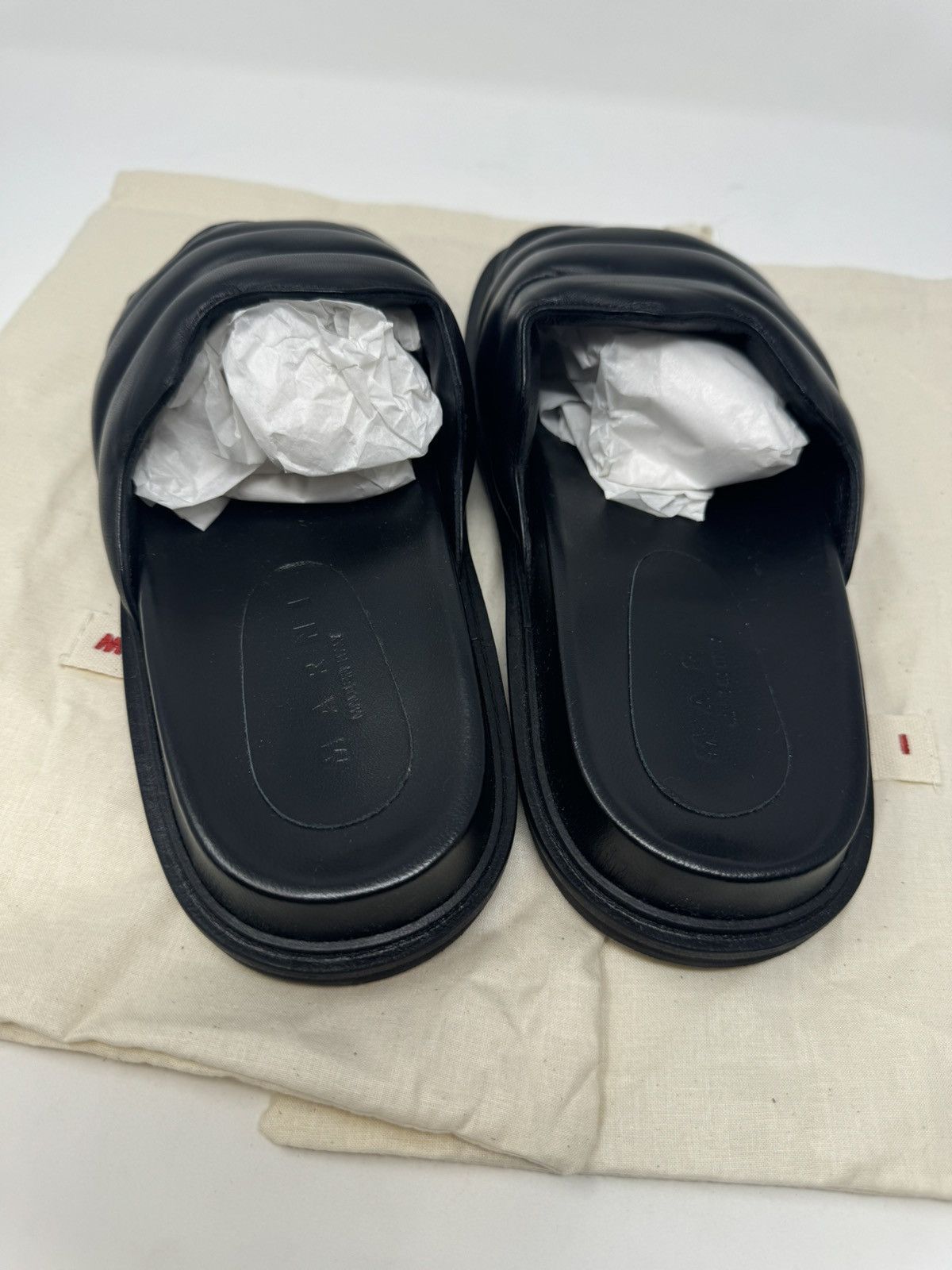 Marni Marni Fussbett Black Leather Padded Sandal Size US 9 / EU 42 - 9 Thumbnail
