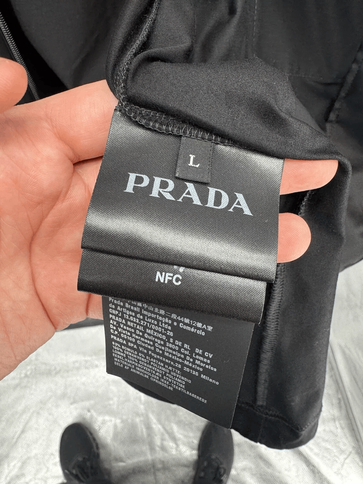 Prada Prada Technical Hoodie Zip Up cotton and Re-Nylon cardigan Size US L / EU 52-54 / 3 - 10 Thumbnail