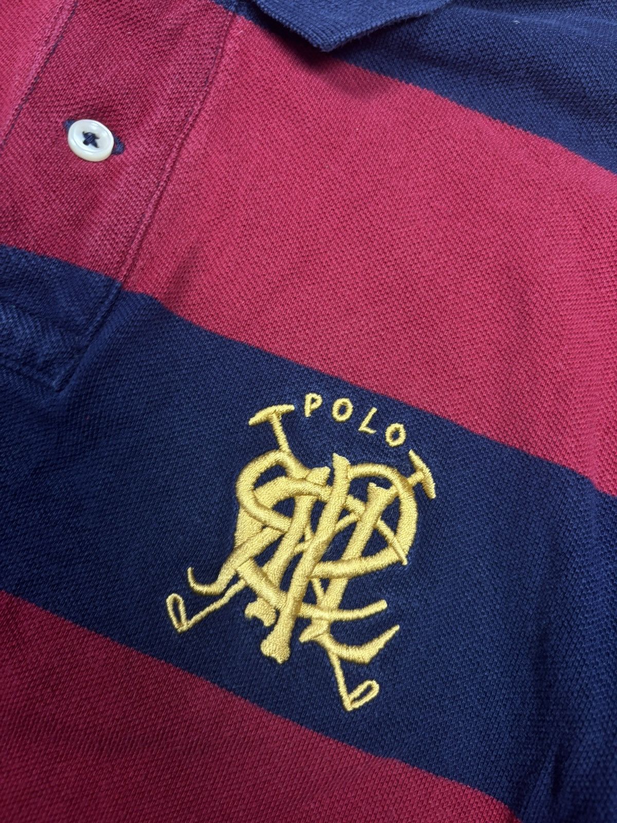 Polo Ralph Lauren Polo Ralph Lauren Rare Striped Polo Shirt Vintage Y2K Style Size US M / EU 48-50 / 2 - 4 Thumbnail