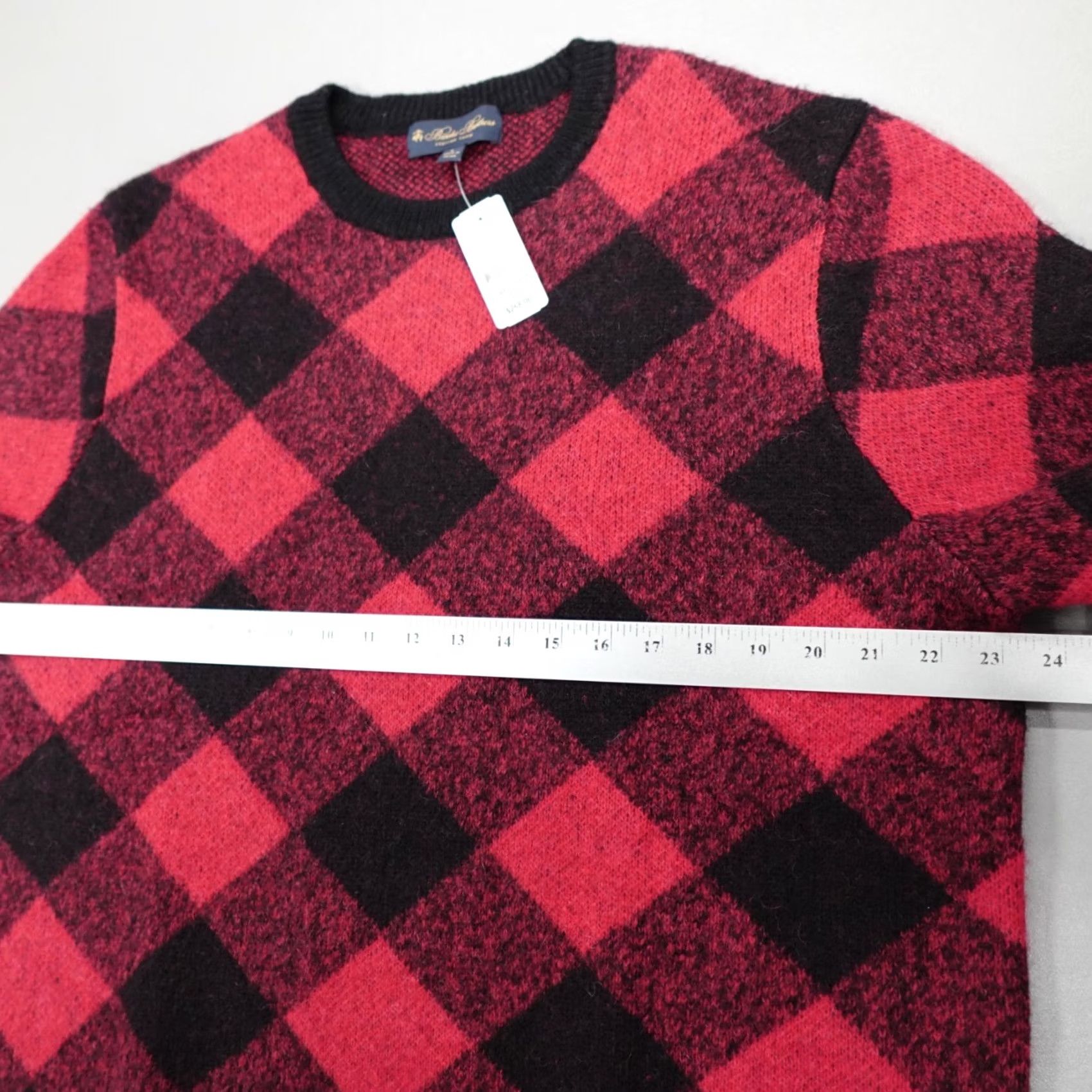 Brooks Brothers Brooks Brothers Buffalo Plaid Alpaca Wool Sweater Italian Yarn Men's Size L Multicolor Plaid Knit Crew Neck Long Sleeve Pullover Winter Fall Spring Size US L / EU 52-54 / 3 - 5 Thumbnail