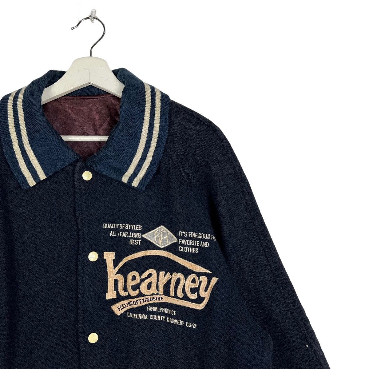 Japanese Brand 🔥 VINTAGE 1980s KEARNEY HOUSE VARSITY JACKET Size US L / EU 52-54 / 3 - 7 Thumbnail
