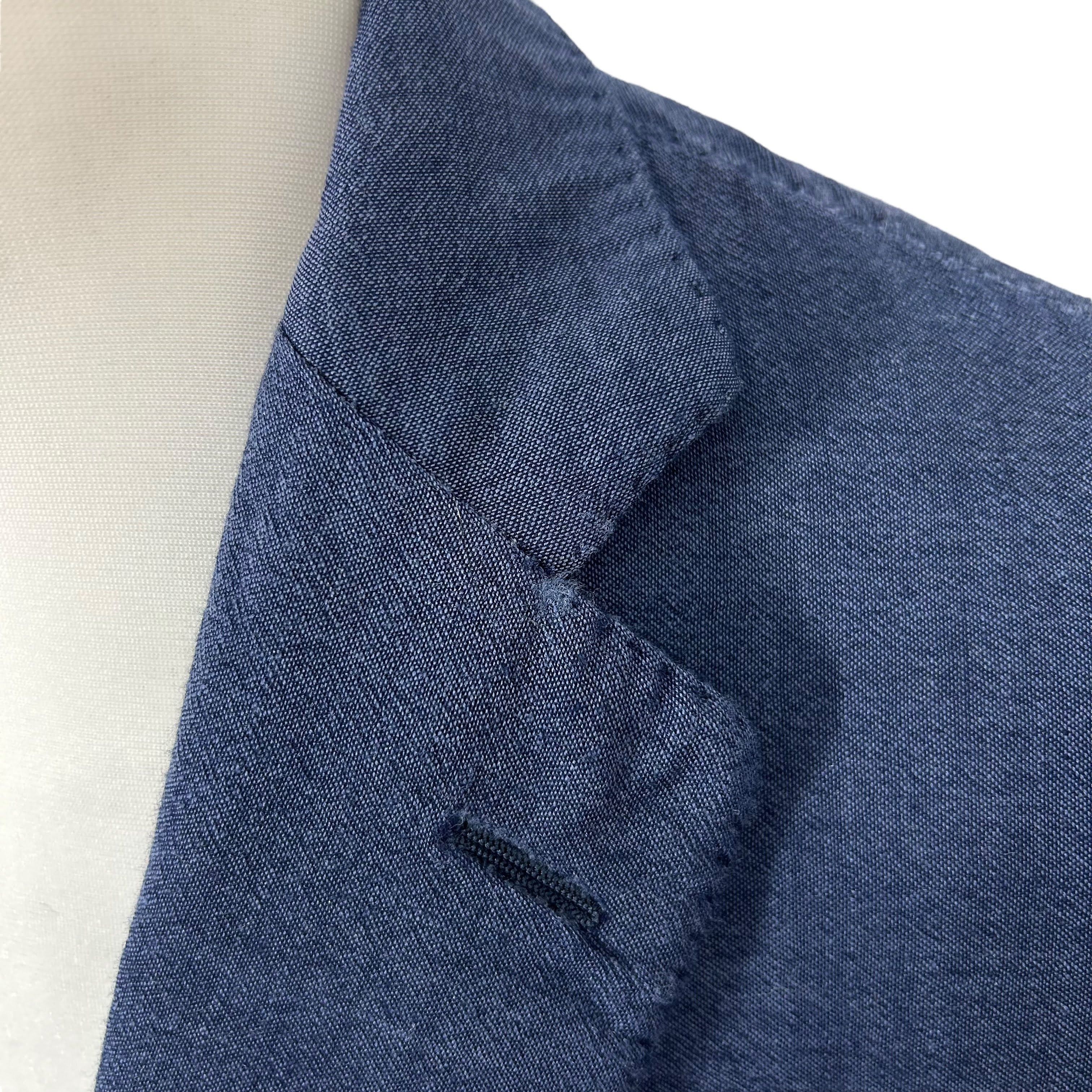 Ermenegildo Zegna Ermenegildo Zegna Navy Blue Pure Wool Resort Blazer Slim 40R Size 40R - 4 Thumbnail