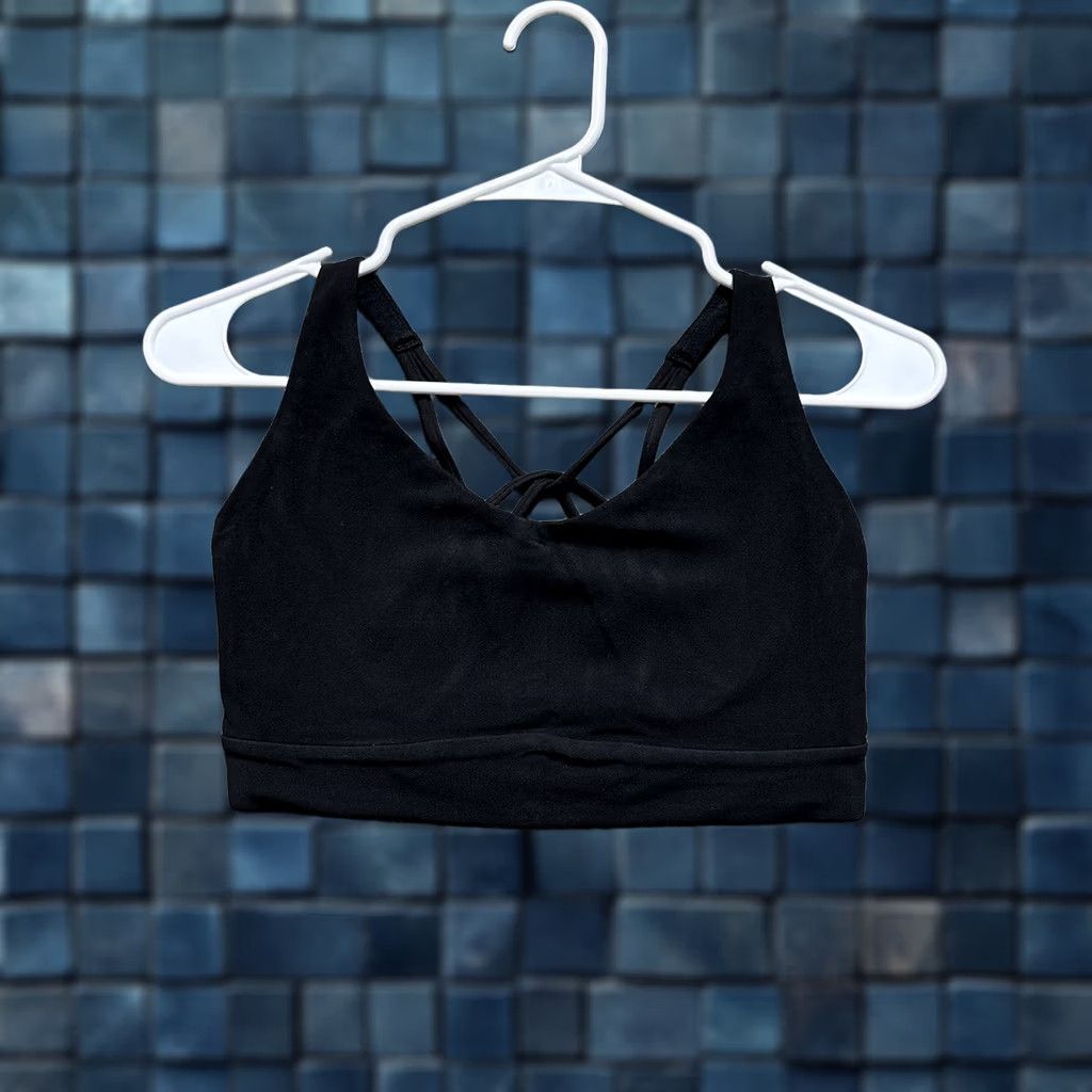 Athleta ATHLETA Solace Sports Bra Womens Size S Black Strappy 531254 EUC Size ONE SIZE - 1 Thumbnail