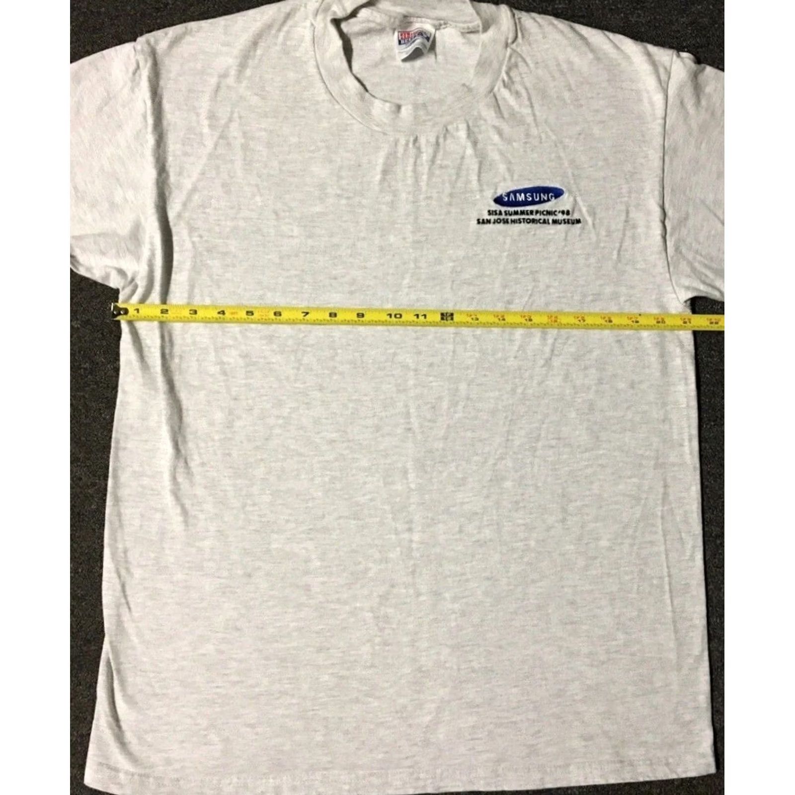 Samsung VINTAGE Samsung Faded Shirt L Gray Cotton Shirt Mens 90s Y2K Cell Phone Tech Retro Rock MTV Grunge Vintage 90s Size US L / EU 52-54 / 3 - 6 Thumbnail