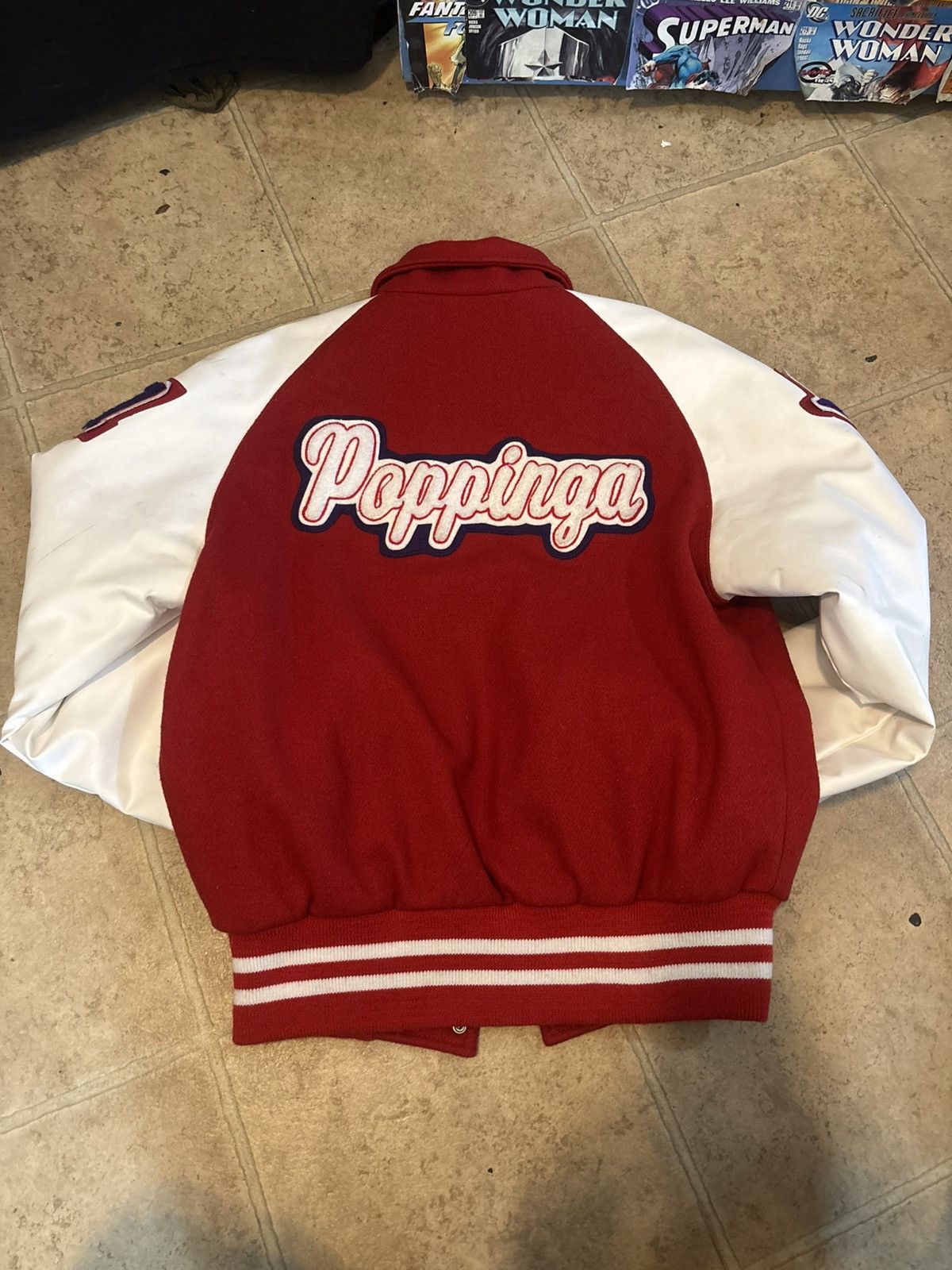 Vintage Vintage Style Varsity Letterman Red Jacket Size US M / EU 48-50 / 2 - 4 Thumbnail
