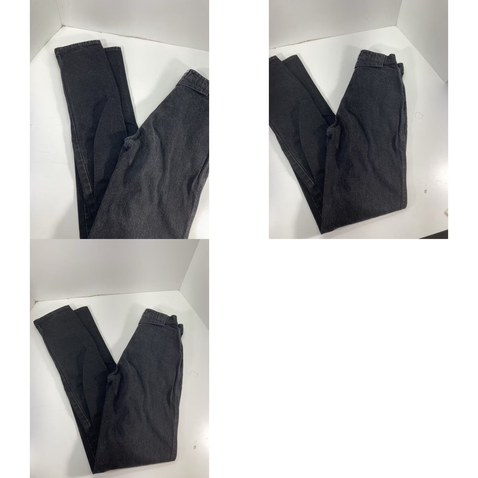 Vintage VINTAGE Rockies Jeans Women 24X34 Black Denim Bareback Tapered Leg Cotton Front Flap VTG Size 42" / US 20 - 10 Thumbnail