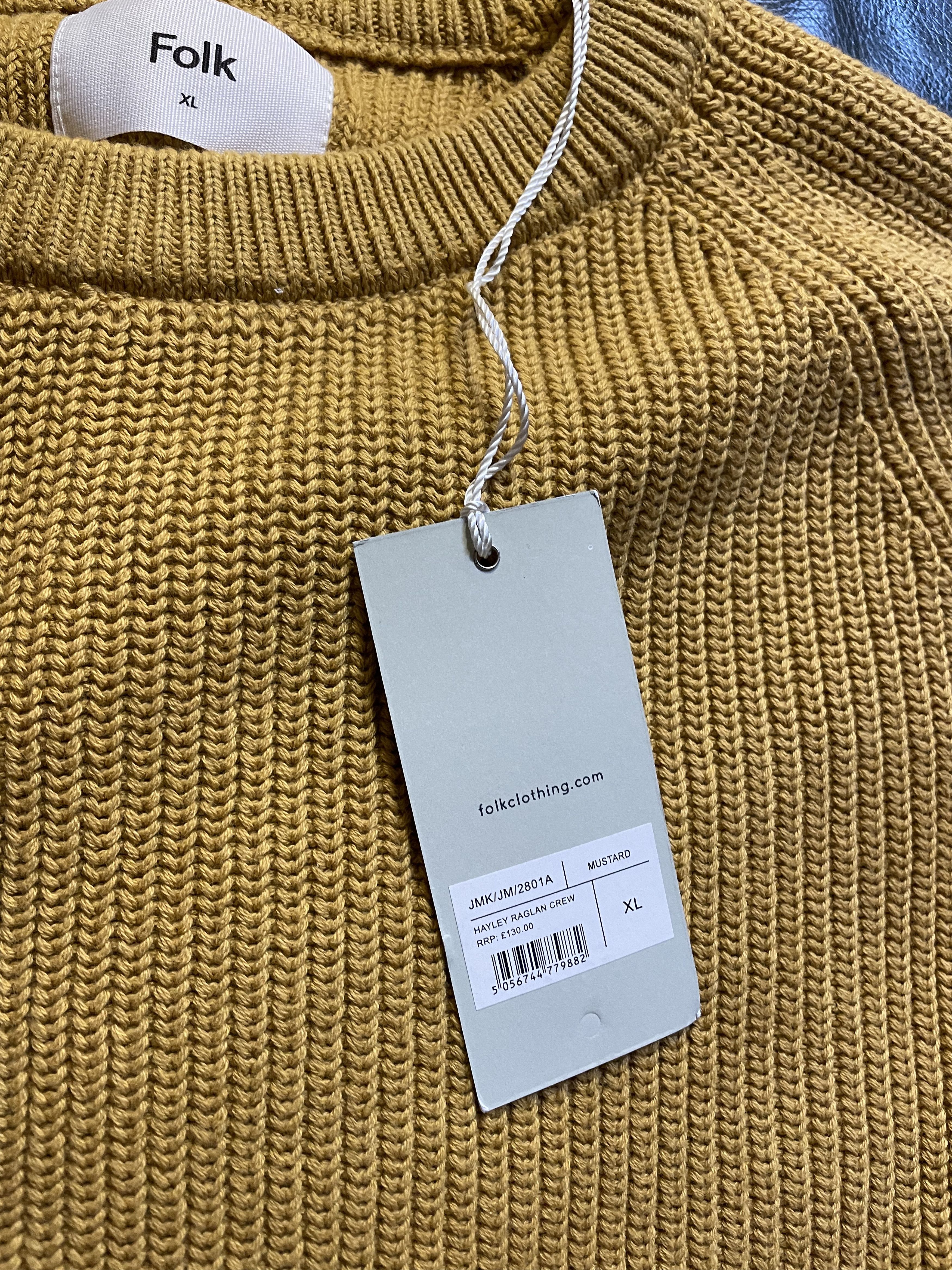 Folk Mustard cotton sweater XL Size US XL / EU 56 / 4 - 2 Thumbnail
