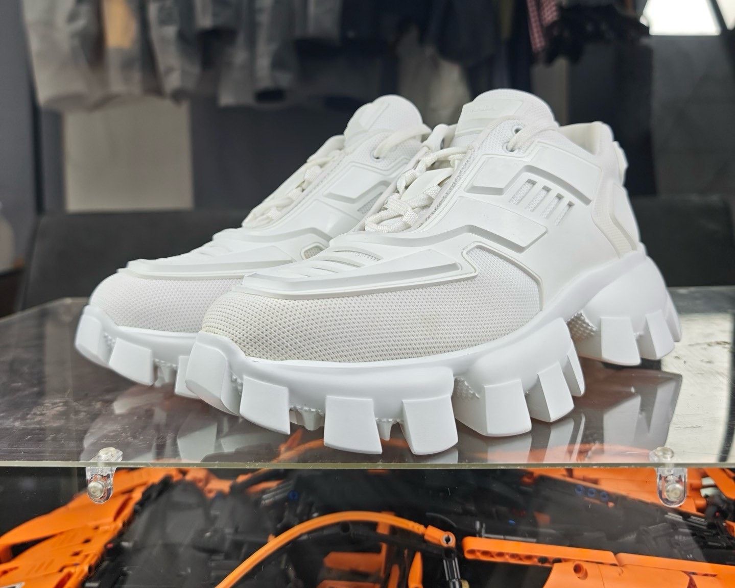 Prada Prada Limited White Lowtop Sneakers us_7-5 Women Size US 7.5 / IT 37.5 - 1 Thumbnail