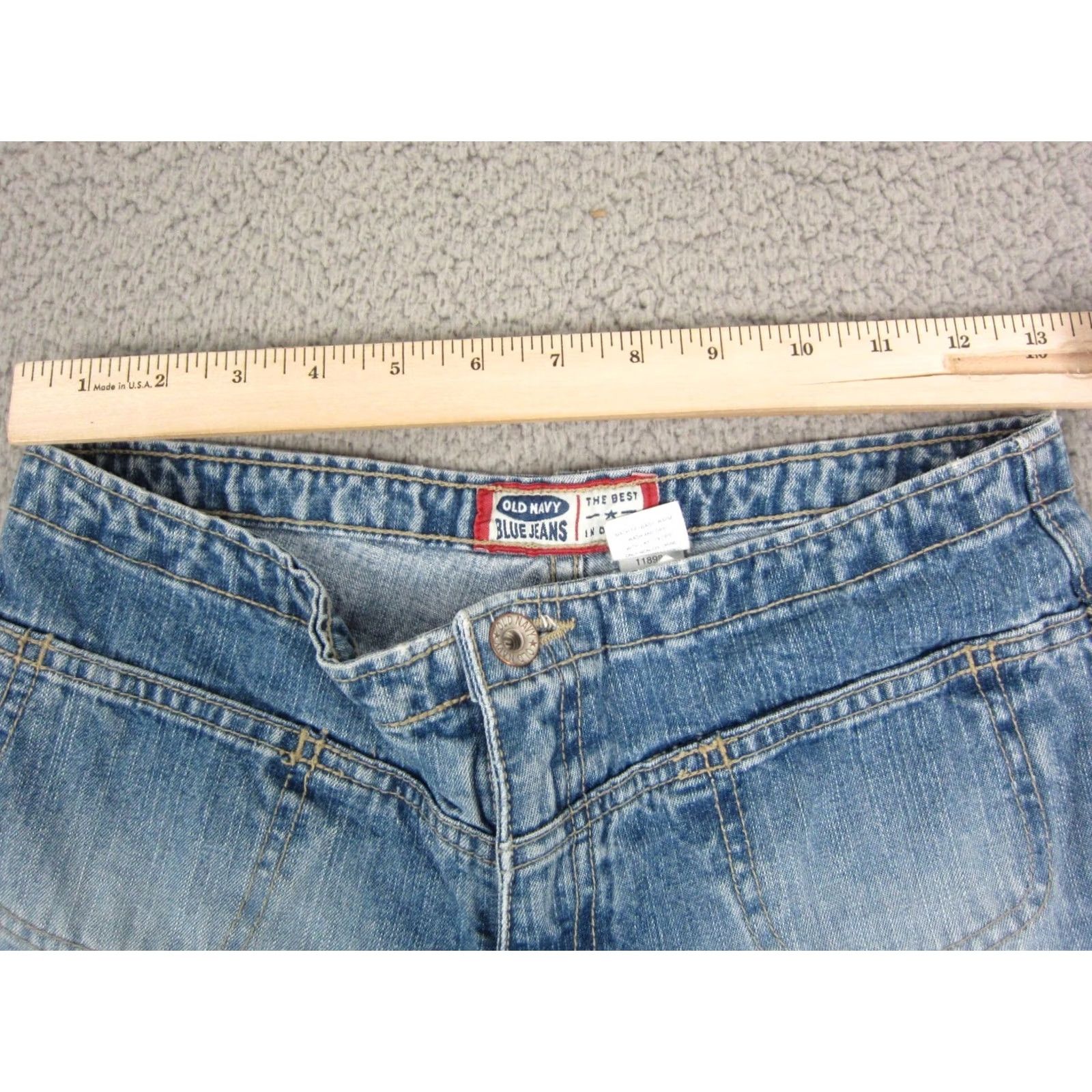 Old Navy VINTAGE Old Navy Jeans Teens 14 Blue Flared Boot Cut Denim Light Wash Y2K 80s 90s Boys Girls Mens Womens Jeans Size 36" / US 14 / IT 50 - 7 Thumbnail
