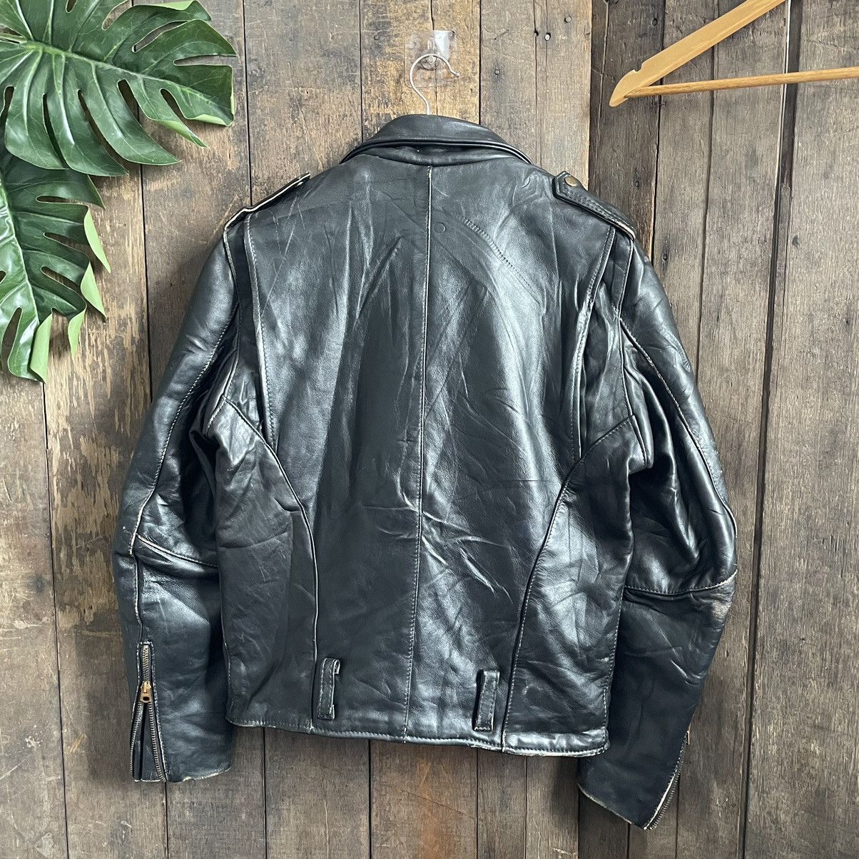 Vanson Leathers × Vintage Vintage Vanson Leather Double Collar Leather Jacket Size US M / EU 48-50 / 2 - 2 Thumbnail