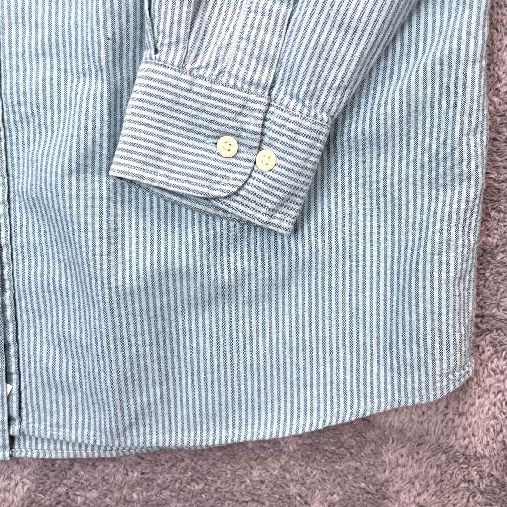 Pendleton VINTAGE Pendleton Shirt Mens Large Green Blue Pinstripe Cotton Button Down Classic Size US L / EU 52-54 / 3 - 5 Thumbnail