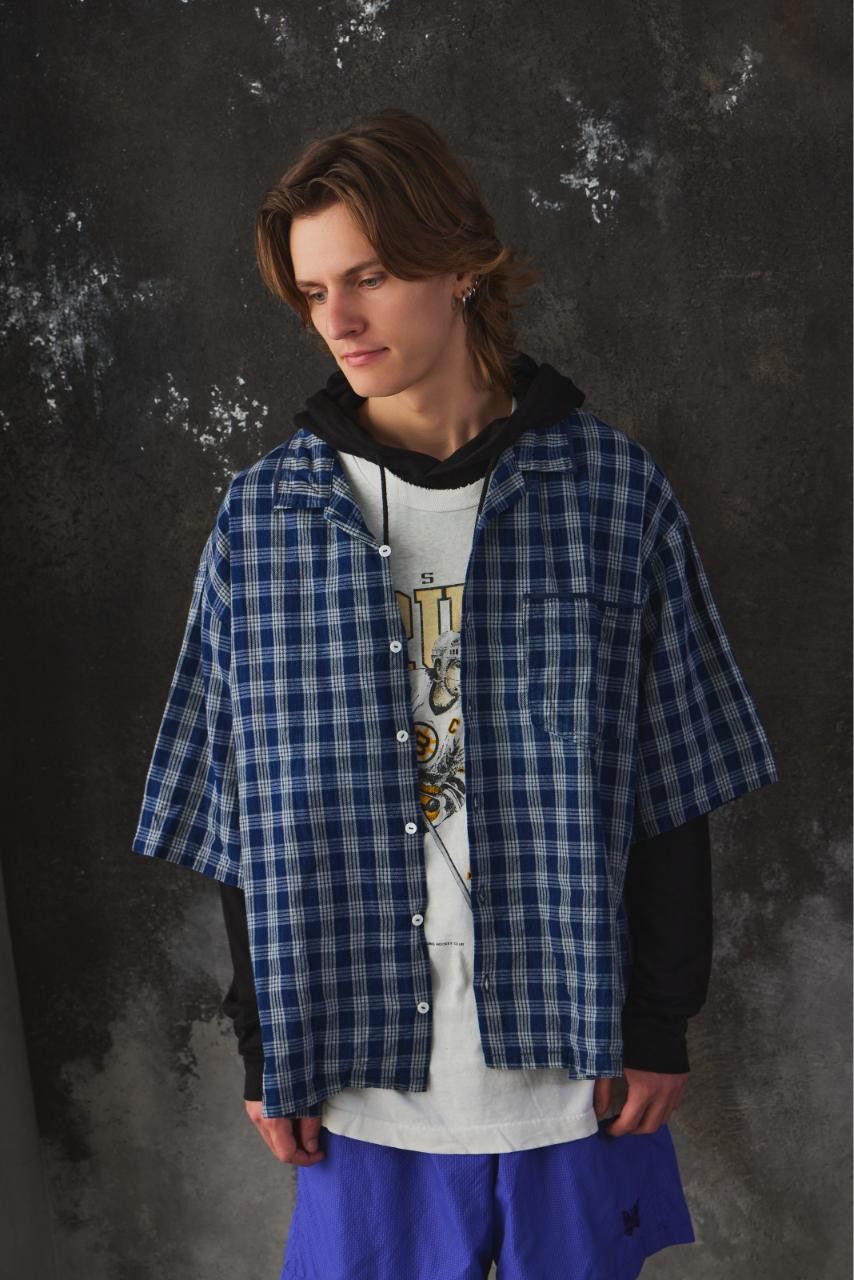 Porter Classic Porter Classic - PALAKA SHORT SLEEVE SHIRT - INDIGO Size US XL / EU 56 / 4 - 3 Thumbnail