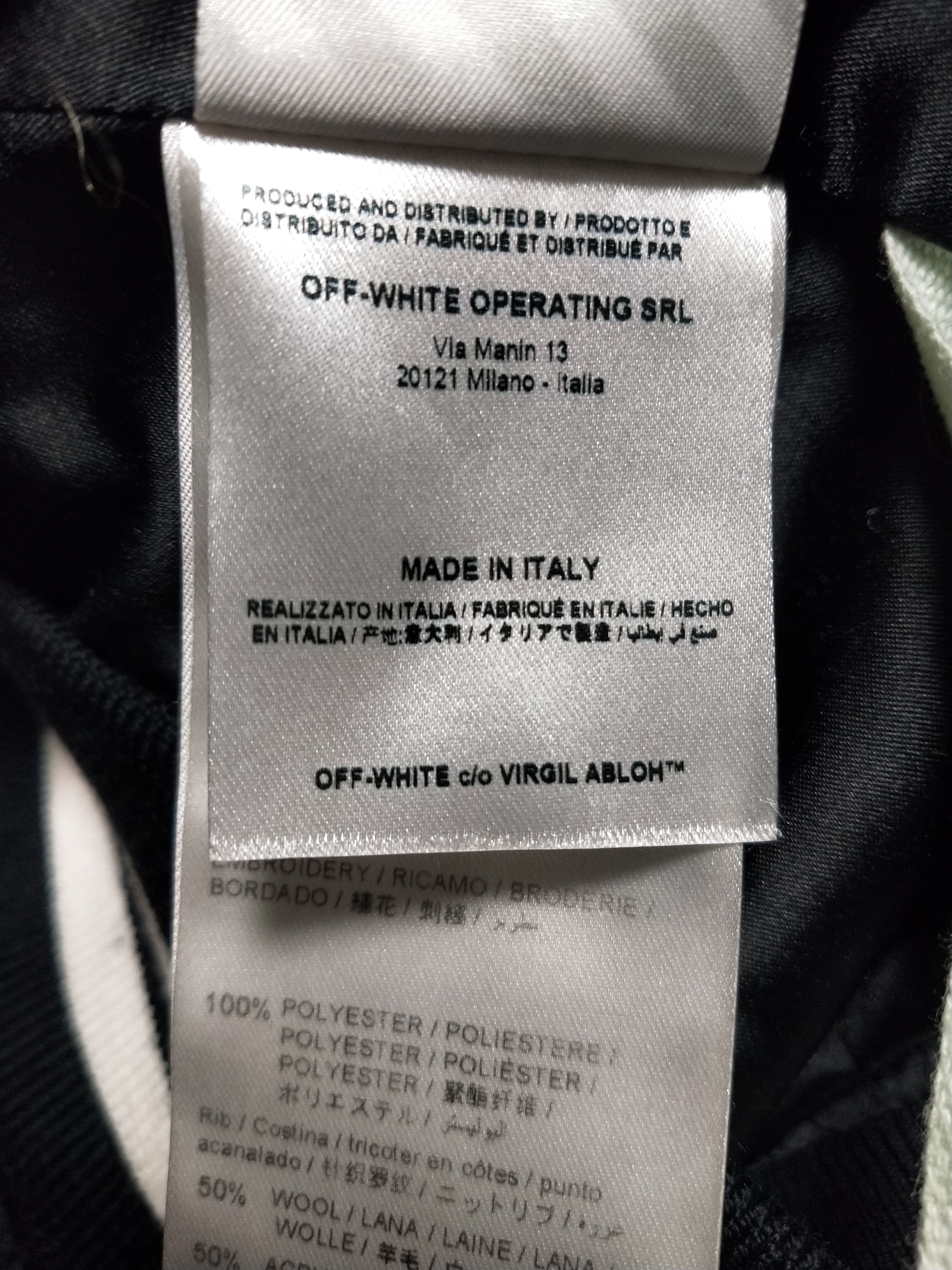 Off-White Corduroy Diagonal Varsity Jacket Size US XS / EU 42 / 0 - 8 Thumbnail