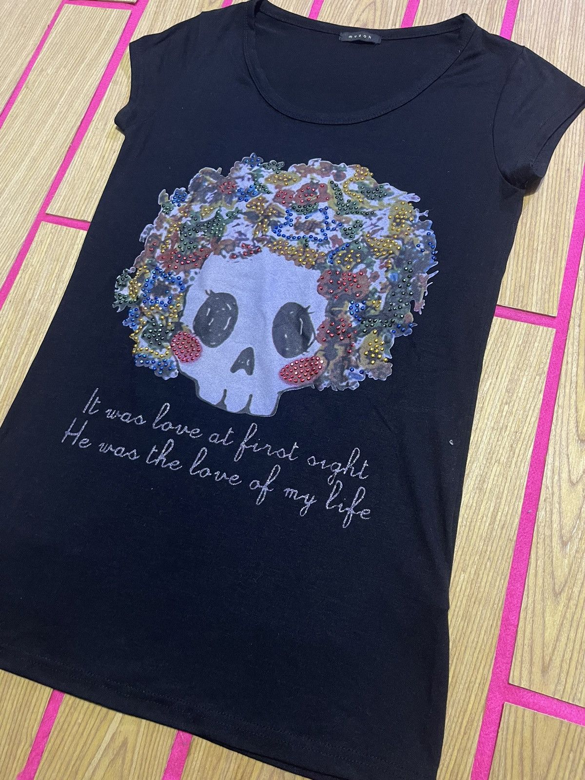 If Six Was Nine Y2K MUZAK short sleeve tshirt logo big skull style Size M / US 6-8 / IT 42-44 - 2 Thumbnail