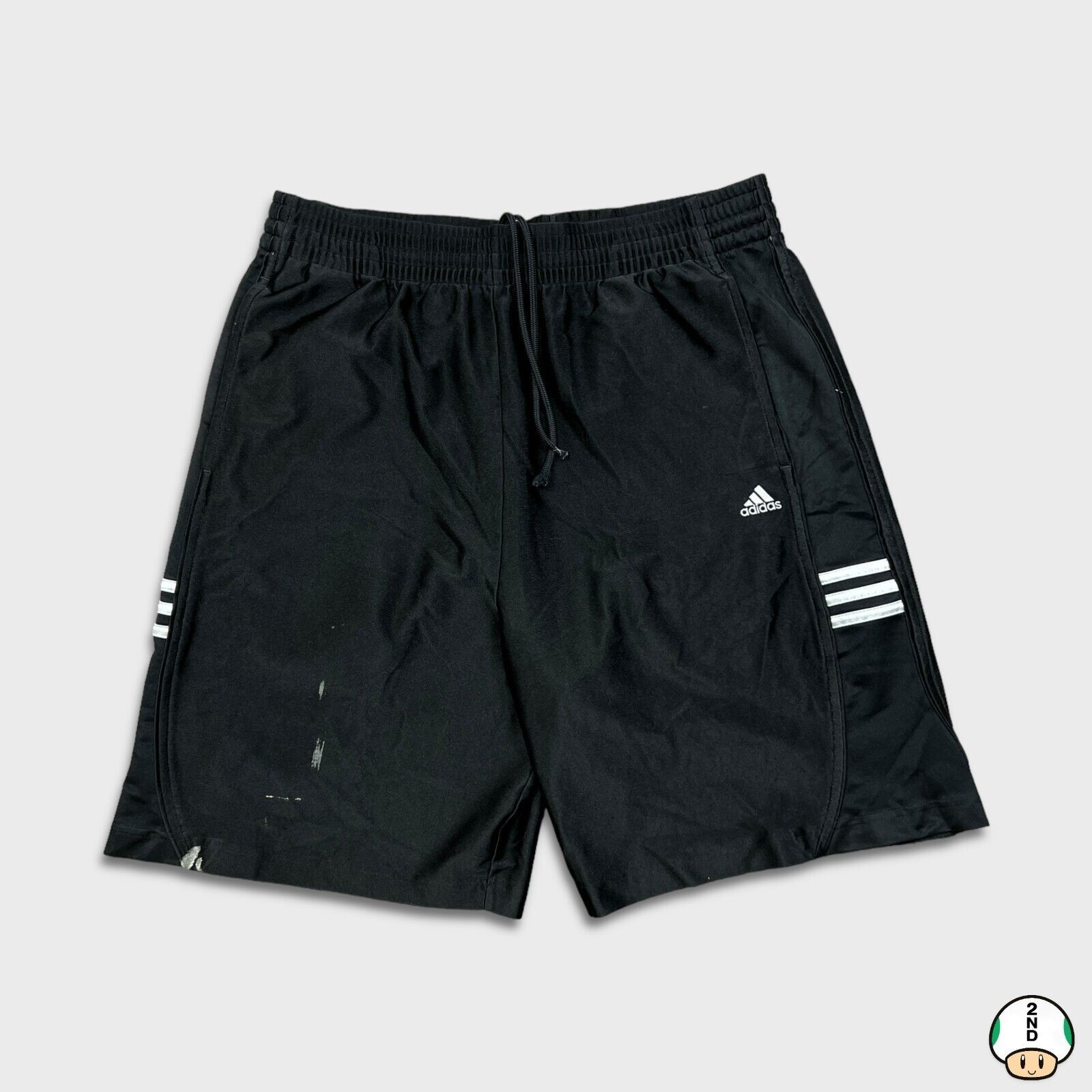 Adidas × Vintage Adidas Shorts Medium Stripes Logo Spell Out Pocketed Pants Size US 32 / EU 48 - 1 Thumbnail