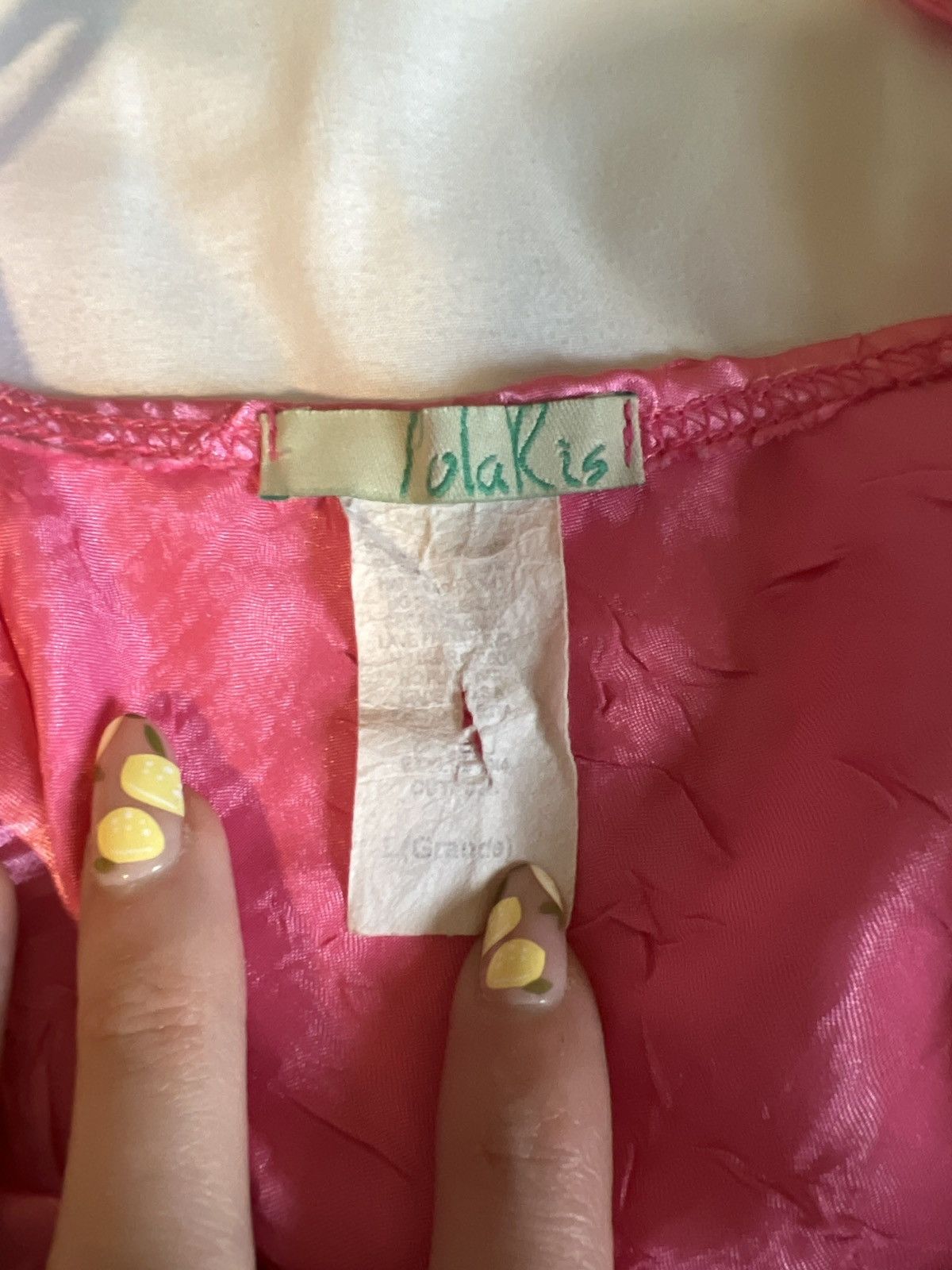 Vintage Vintage Y2K Pink Satin Top Size L / US 10 / IT 46 - 2 Thumbnail