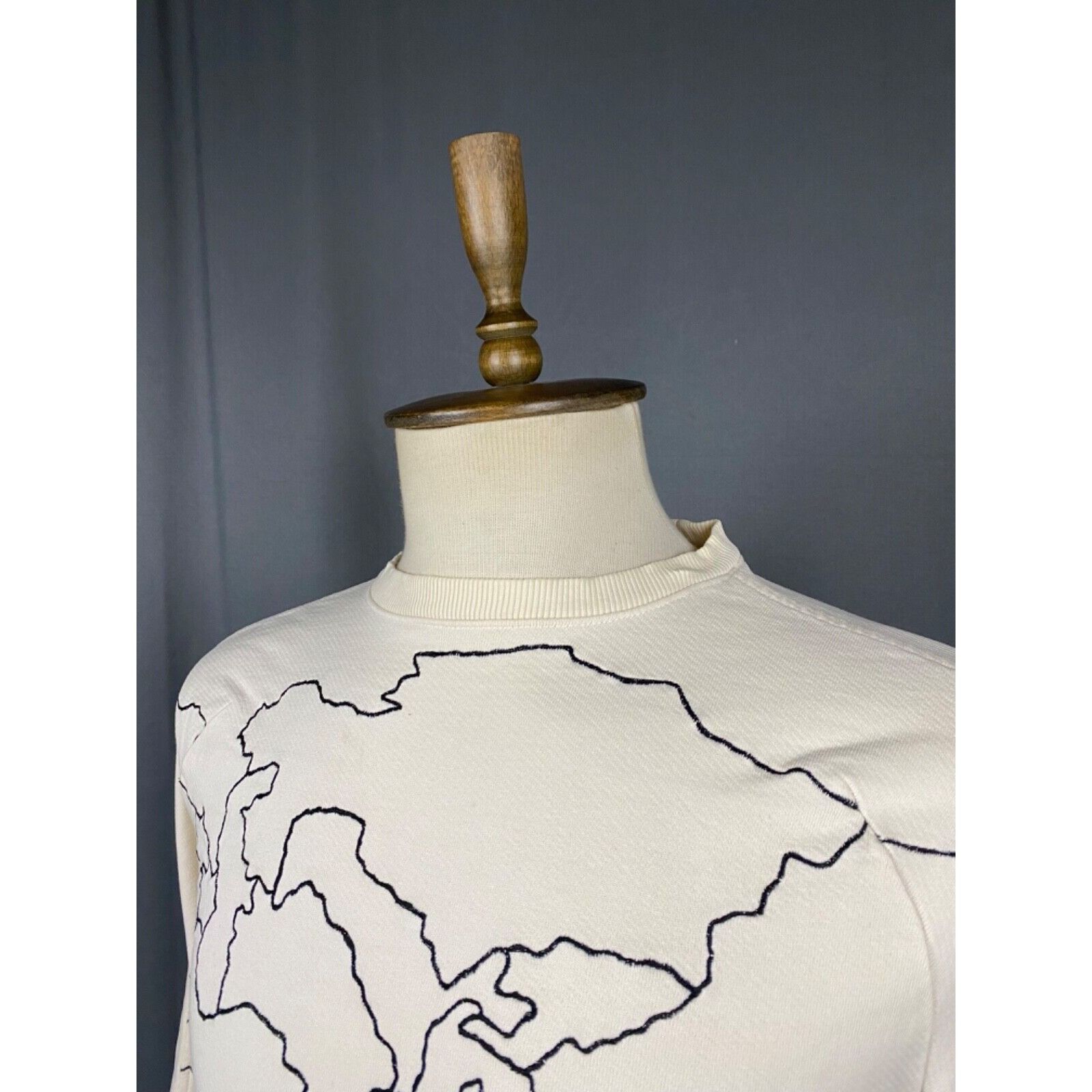 Maharishi Maharishi Map Print Sweatshirt Men's White Crewneck Sweater Size US S / EU 44-46 / 1 - 5 Thumbnail