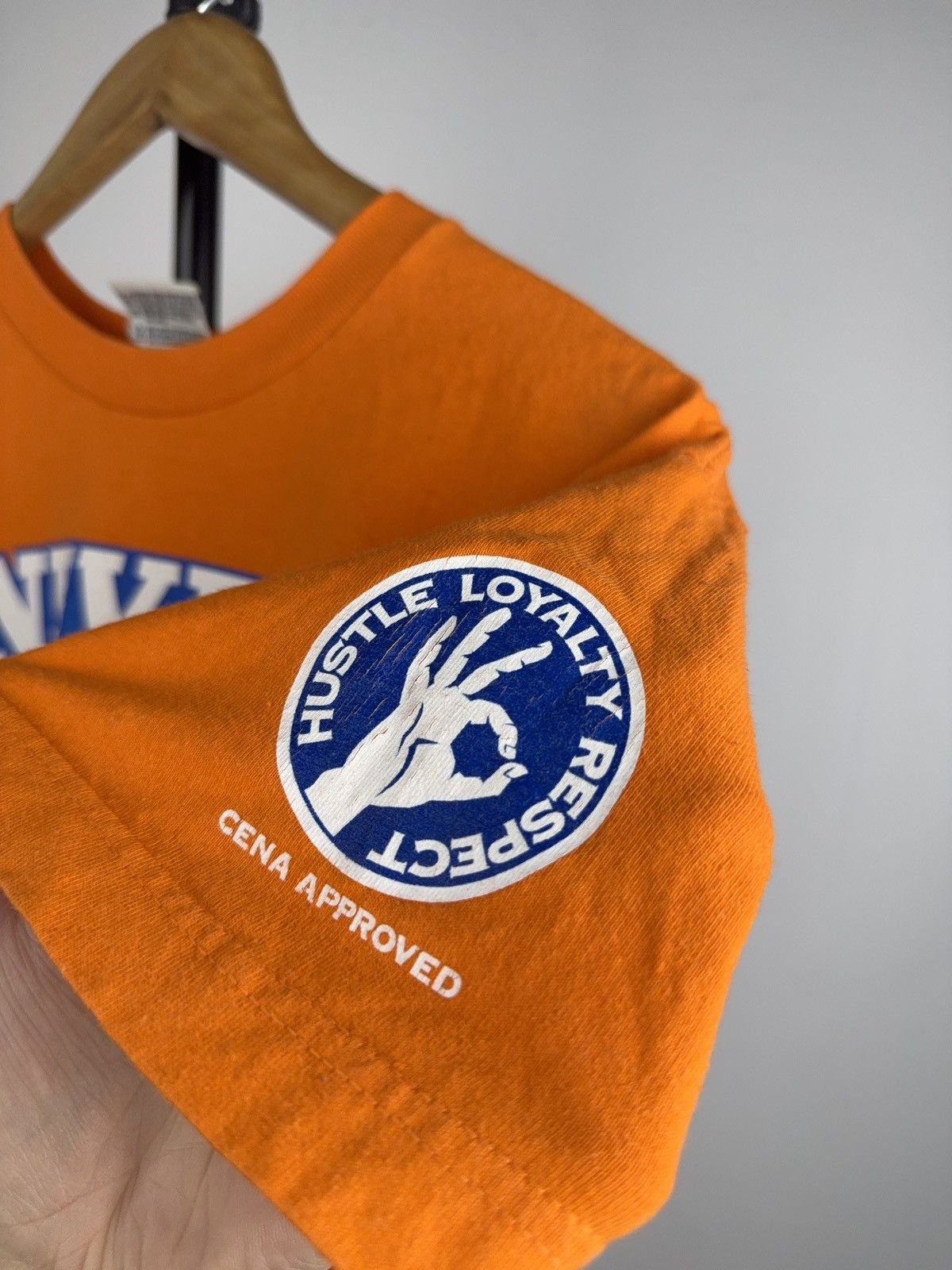 WWE WWE 2008 John Cena Never Give Up Tee Orange Youth L / S Size US S / EU 44-46 / 1 - 13 Thumbnail