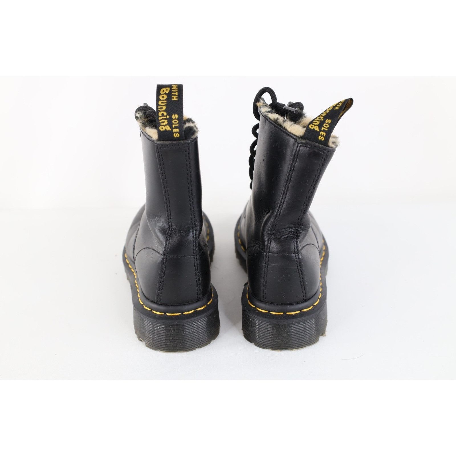 Dr. Martens Vintage 90s Dr Martens Doc Martens Leopard Fur Lined Boots Size US 5 / IT 35 - 5 Thumbnail
