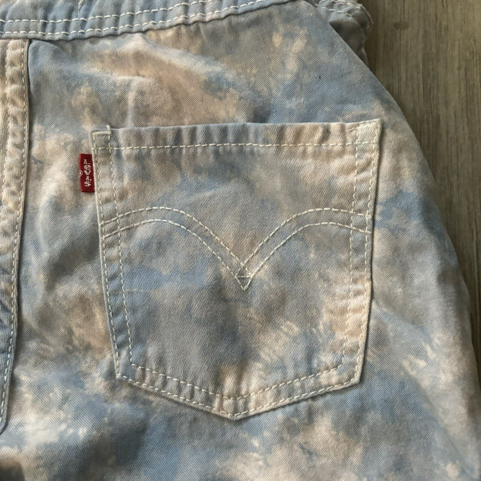 Levi's Levi’s Girls 7/8 Regular Shortalls Cloud Wash Jeans Overall Size 30" / US 8 / IT 44 - 4 Thumbnail