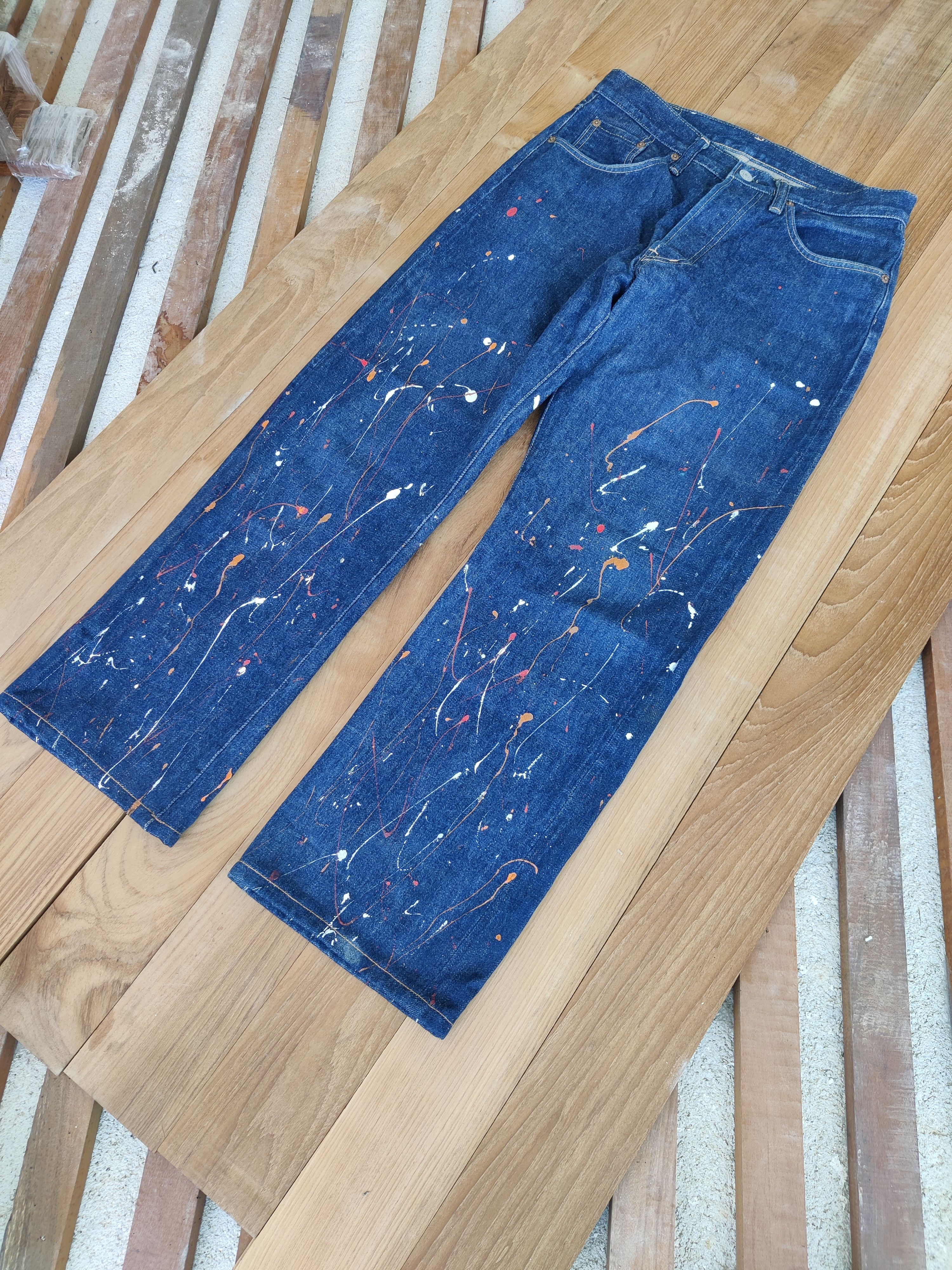 Japanese Brand × Johnbull × Vintage Vintage John Bull Japanese Denim Paint Splatter Selvedge Size US 29 - 15 Thumbnail