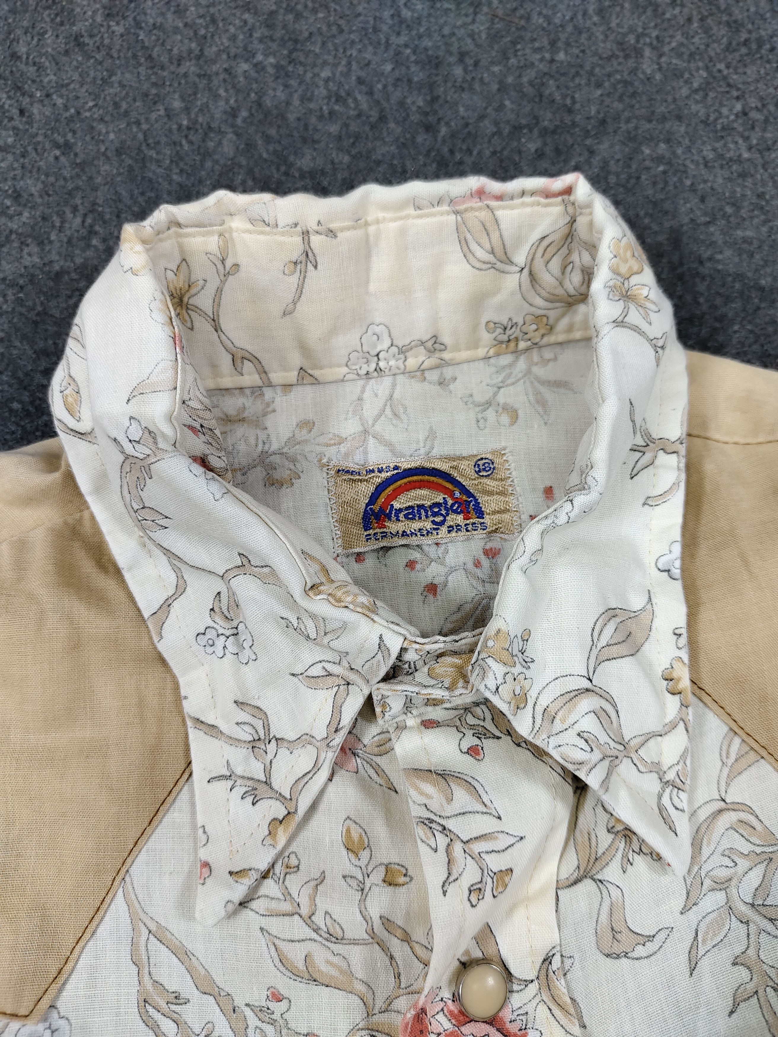 Wrangler 70s Wrangler Permanent Press Floral Western Snap Button Shir Size M / US 6-8 / IT 42-44 - 7 Thumbnail