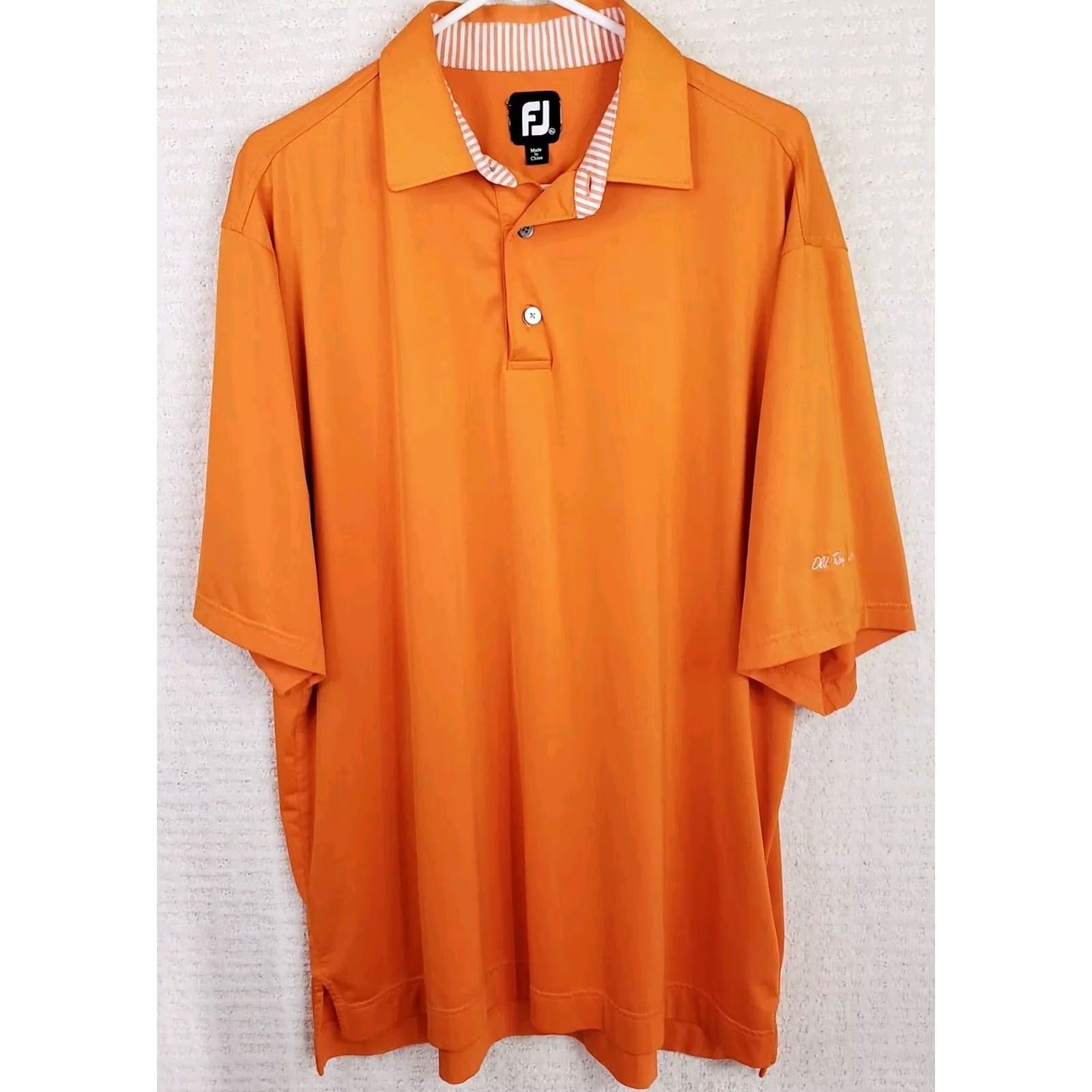 Footjoy FootJoy Polo Shirt Short Sleeve Moisure Wicking Orange XL Men Footjoy Golf Pos Old Tabby Links Polo Size US XL / EU 56 / 4 - 2 Thumbnail