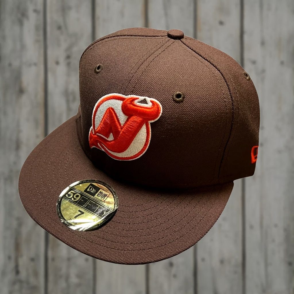 New Era New Era New Jersey Devils NHL Fitted Hat Size 7 Brown Orange 59FIFTY Cap Size US M / EU 48-50 / 2 - 1 Thumbnail