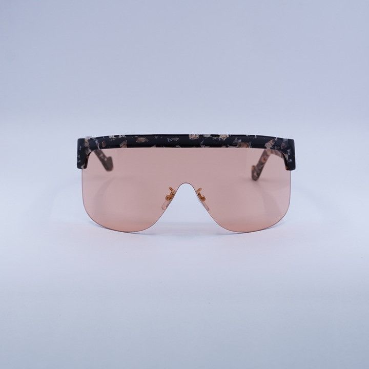 Loewe Loewe LW40034U 55S Sunglasses Colored Havana Shield Frame Size ONE SIZE - 4 Thumbnail