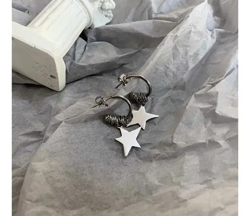 Designer × Vintage Irregular star ring earrings Size ONE SIZE - 2 Thumbnail