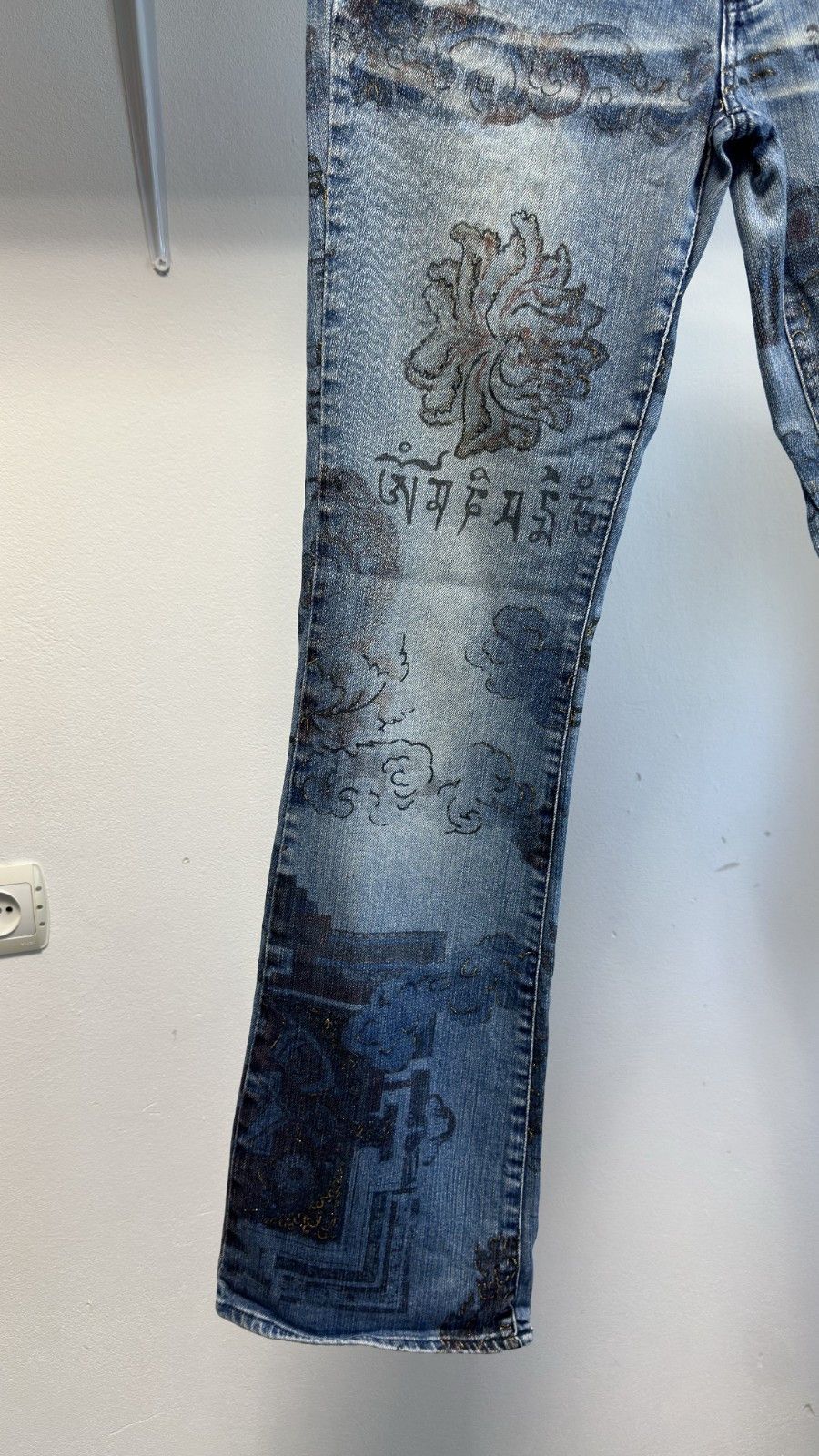 Roberto Cavalli A/W 2003 Roberto Cavalli Asian Fantasies Tattoo Flare Denim Size 25" / US 0 / IT 36 - 3 Thumbnail