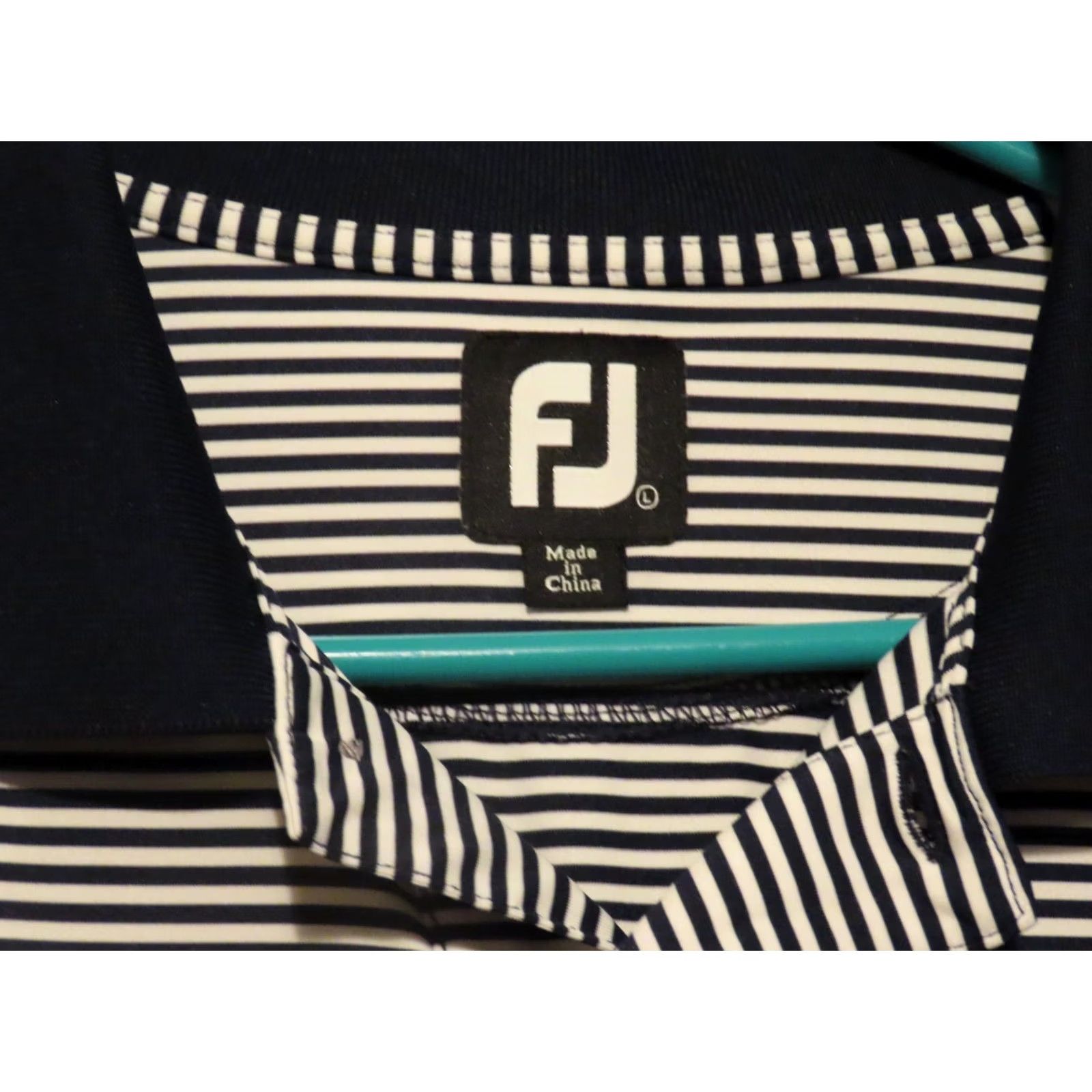 Footjoy FootJoy Polo Shirt Men L Navy White Striped Short-Sleeve Golf Shirt Size US L / EU 52-54 / 3 - 2 Thumbnail