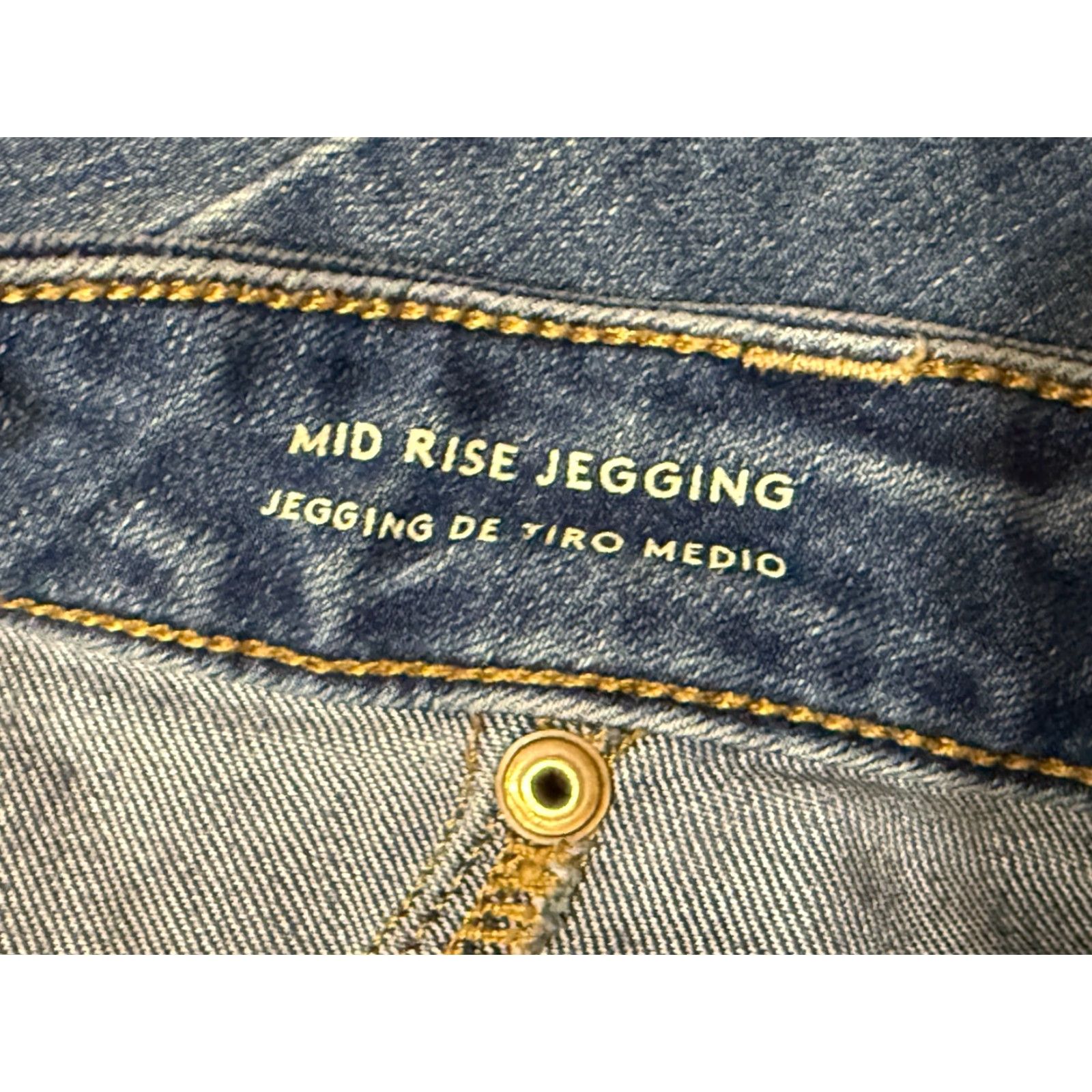 Vintage Universal Thread Jeans Women's 14/32L Blue Mid Rise Jeggings 38" Length Regular 5-Pocket Denim Stretch Vintage: No Mens Womens Boys Girls Size 36" / US 14 / IT 50 - 5 Thumbnail