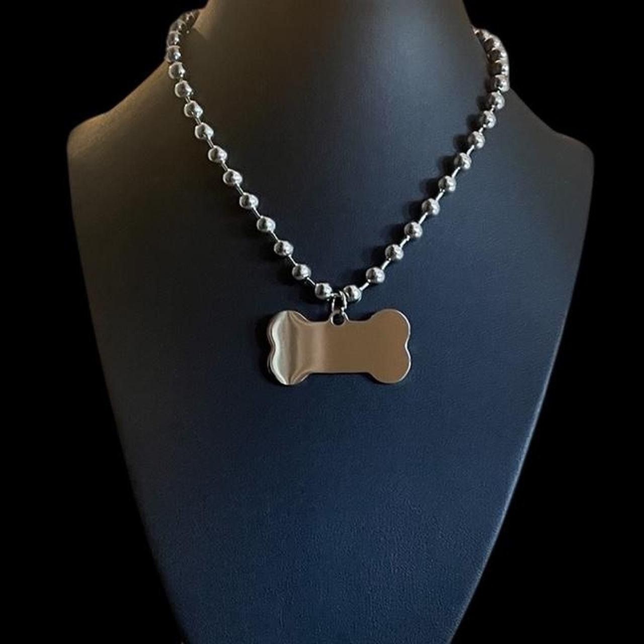 Jewelry Large Dog Bone Tag Necklace Size ONE SIZE - 3 Thumbnail