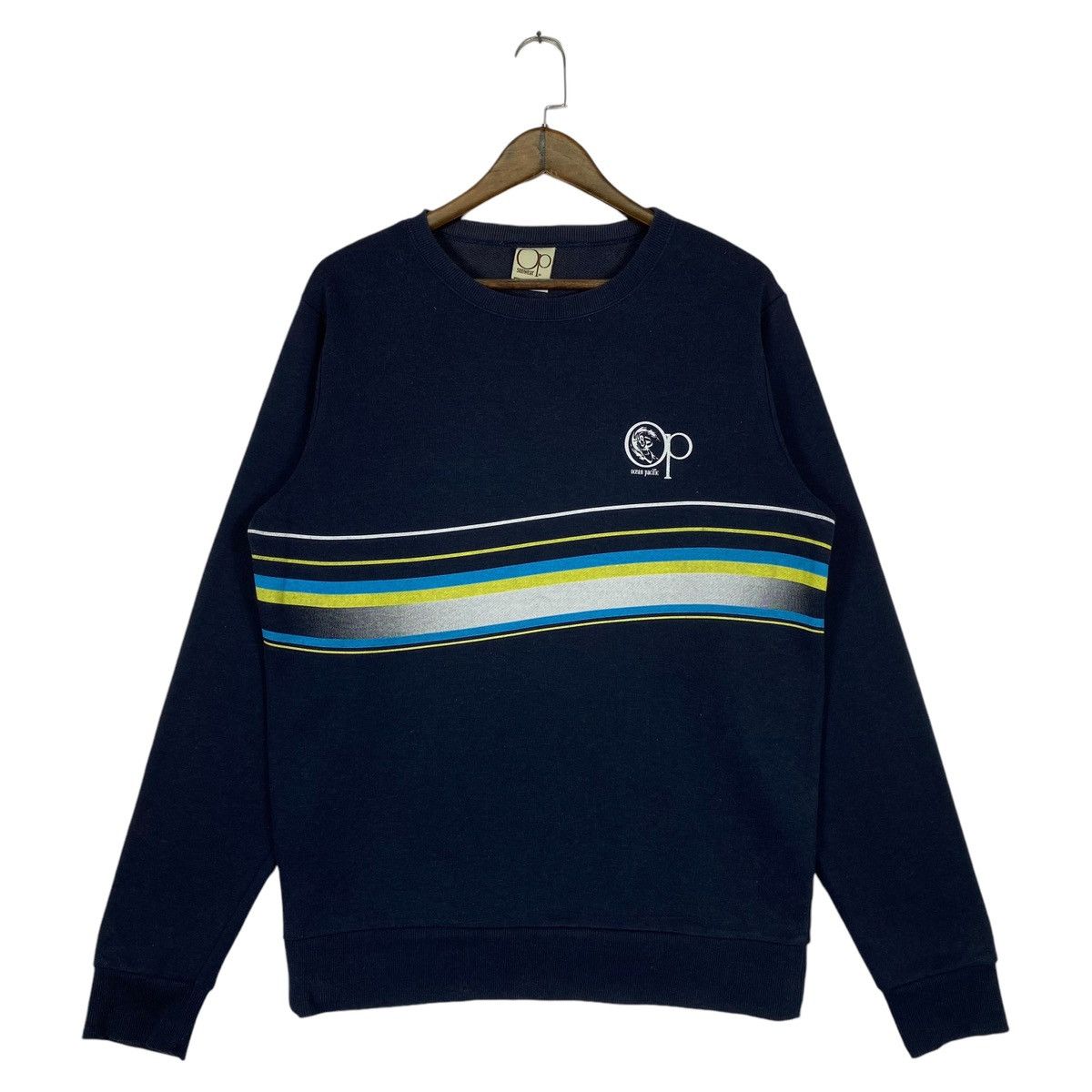 Ocean Pacific × Vintage Vintage Ocean Pasific Crewneck Sweatshirt Navy Blue Pullover Size US XL / EU 56 / 4 - 1 Thumbnail