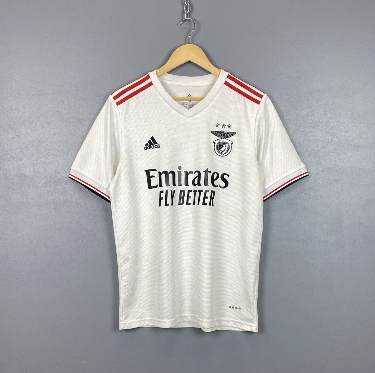 Adidas Adidas Benfica Soccer Football Jersey Shirt Size M White Top Size US M / EU 48-50 / 2 - 1 Thumbnail