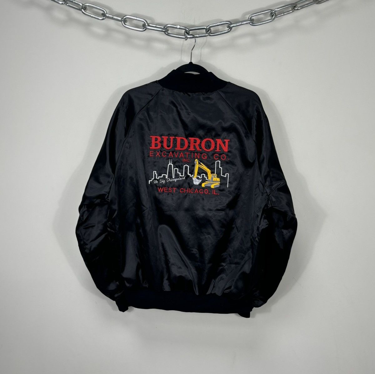 Vintage Vintage 90s West Ark Budron West Chicago Satin Bomber Jacket Size US XL / EU 56 / 4 - 1 Thumbnail