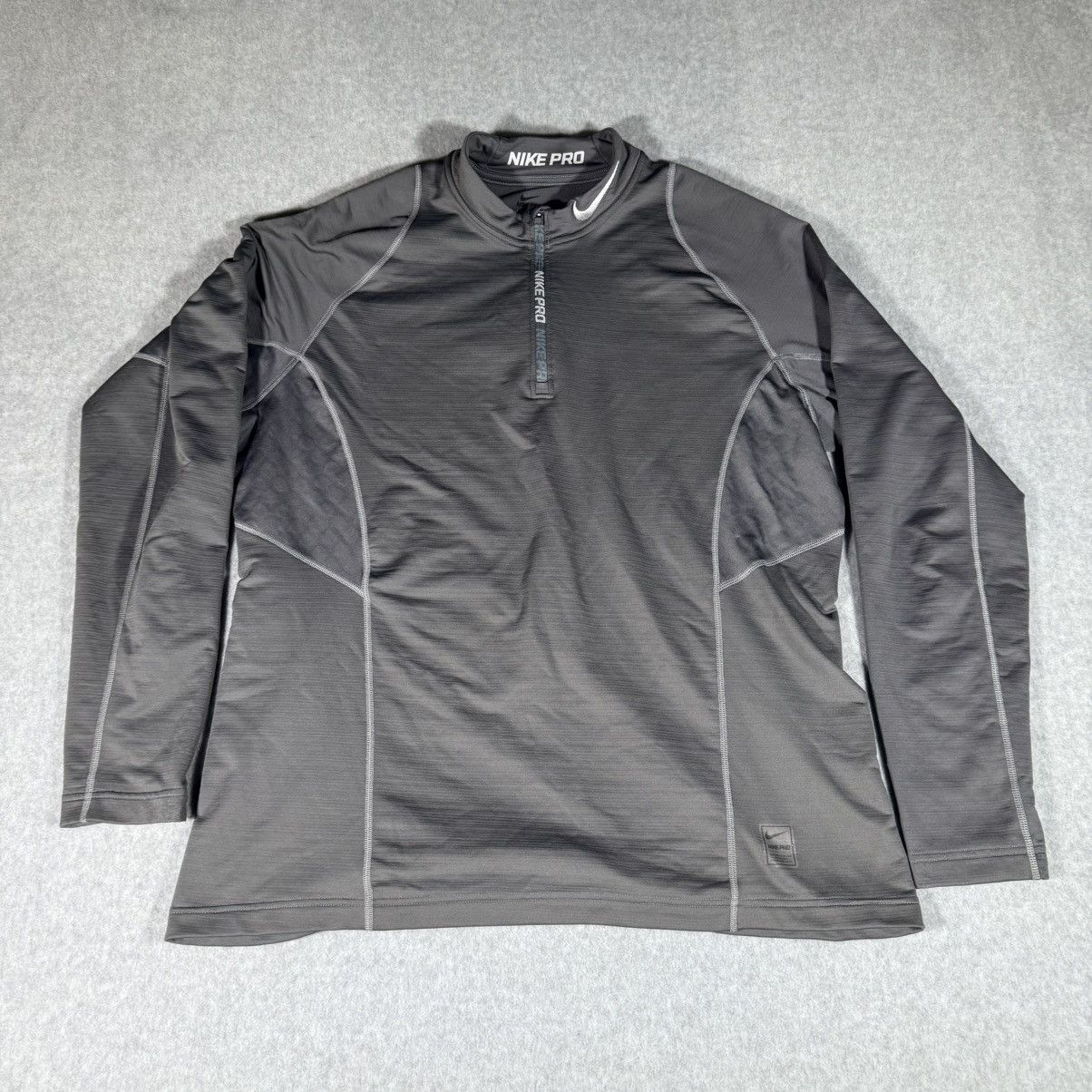 Nike Nike pro men’s gray fit embroidered workout sweatshirt Size US XL / EU 56 / 4 - 1 Thumbnail