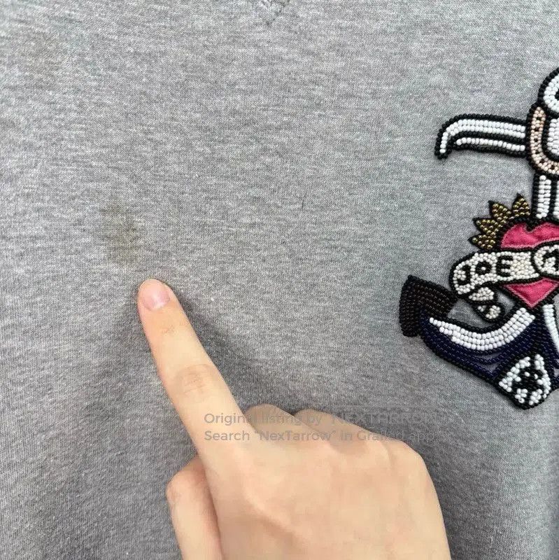 Valentino Valentino Gray Cotton Embroidered Long Sleeve Sweatshirt . Size US L / EU 52-54 / 3 - 5 Thumbnail