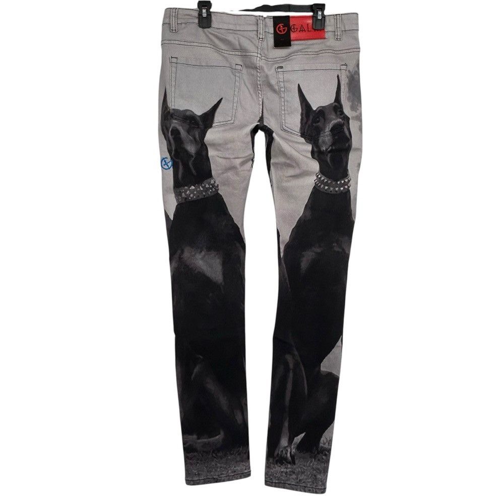 Other Gala Jeans NWT $180 Doberman Dog Graphic Gothic Streetwear Size US 36 / EU 52 - 4 Thumbnail