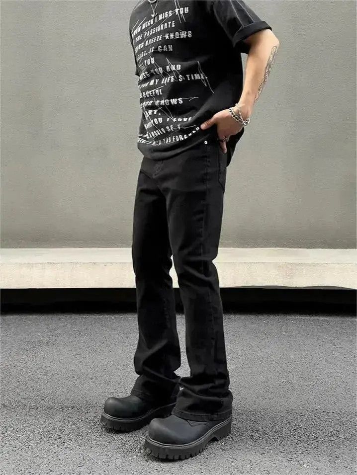 Japanese Brand Black slim fit stretch jeans Size US 30 / EU 46 - 4 Thumbnail