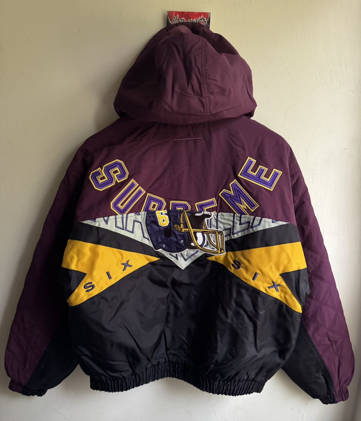 Supreme MM6 Maison Margiela Split Stadium Jacket Navy Purple