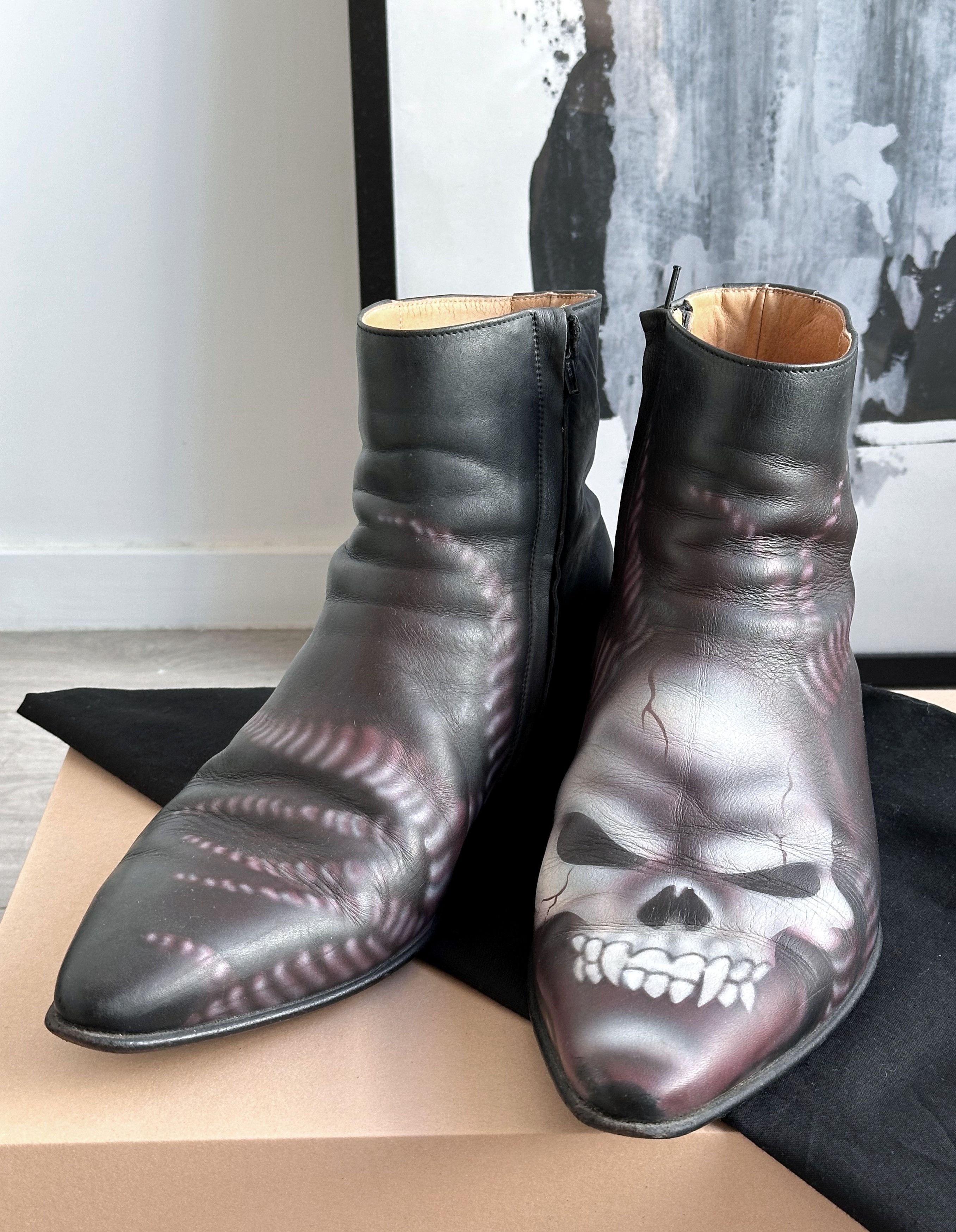 Maison Margiela Hand Painted Boots Limited Edition | Grailed