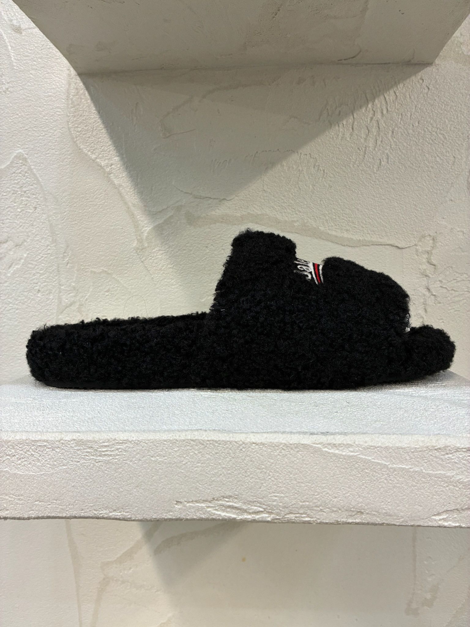 Marni Black Fur Mule Slides