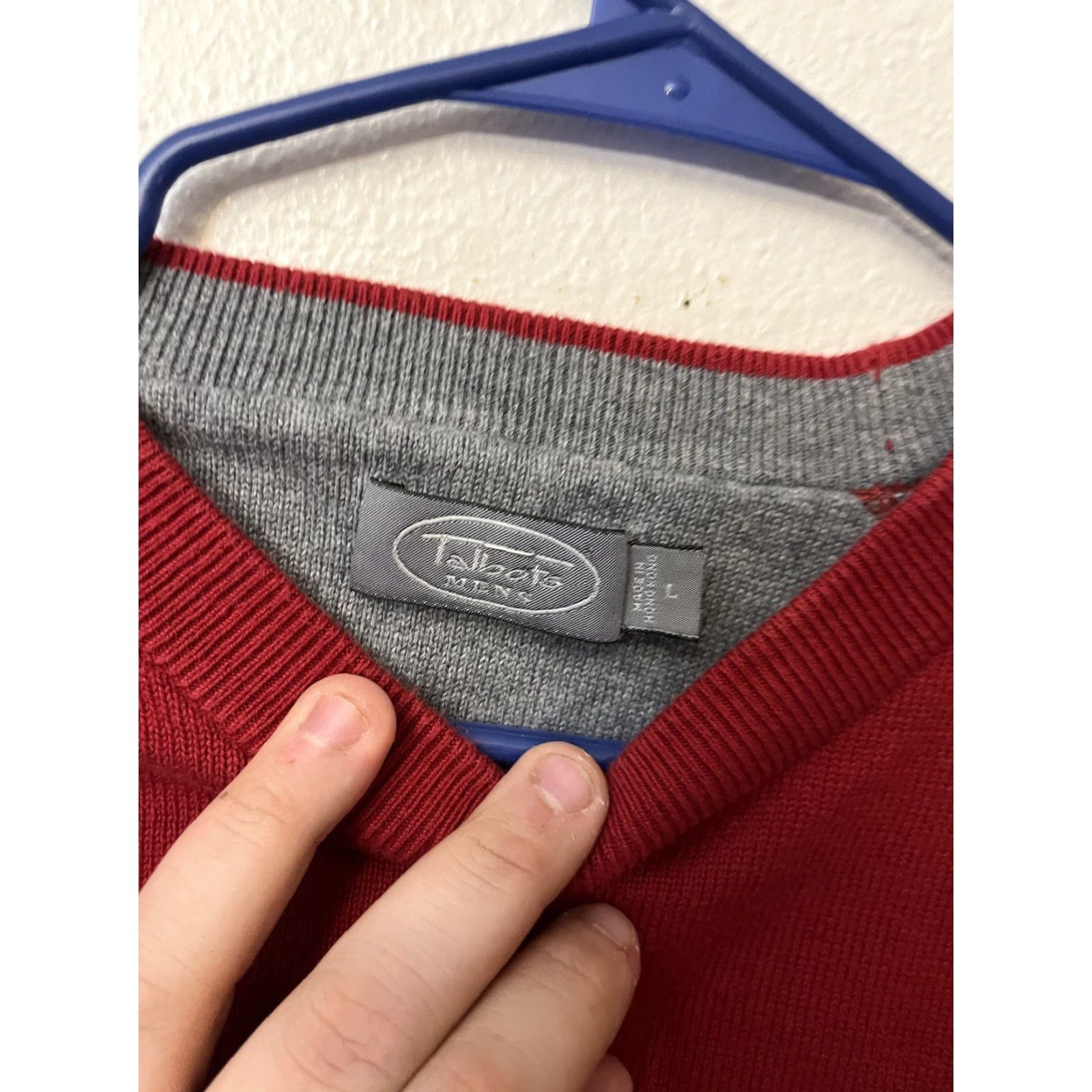 Talbots VINTAGE Talbots Sweatshirt Men’s Crew Neck Size L Red Cotton Knit Pullover Long Sleeve 80s 90s Preppy Size US L / EU 52-54 / 3 - 2 Thumbnail