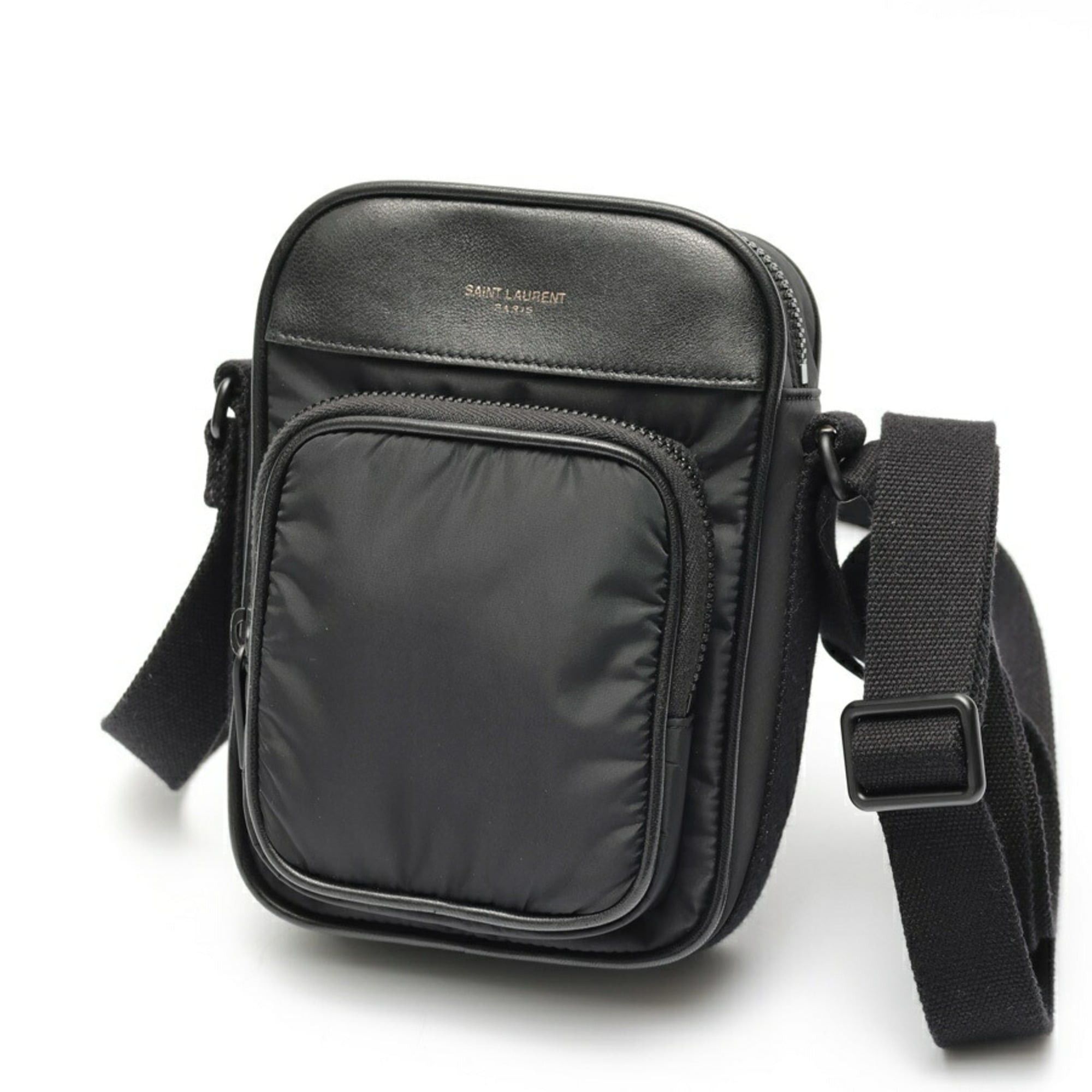 Saint Laurent Paris Saint Laurent City Mini Camera Bag Shoulder 779661 Nylon Leather Black Size ONE SIZE - 1 Thumbnail