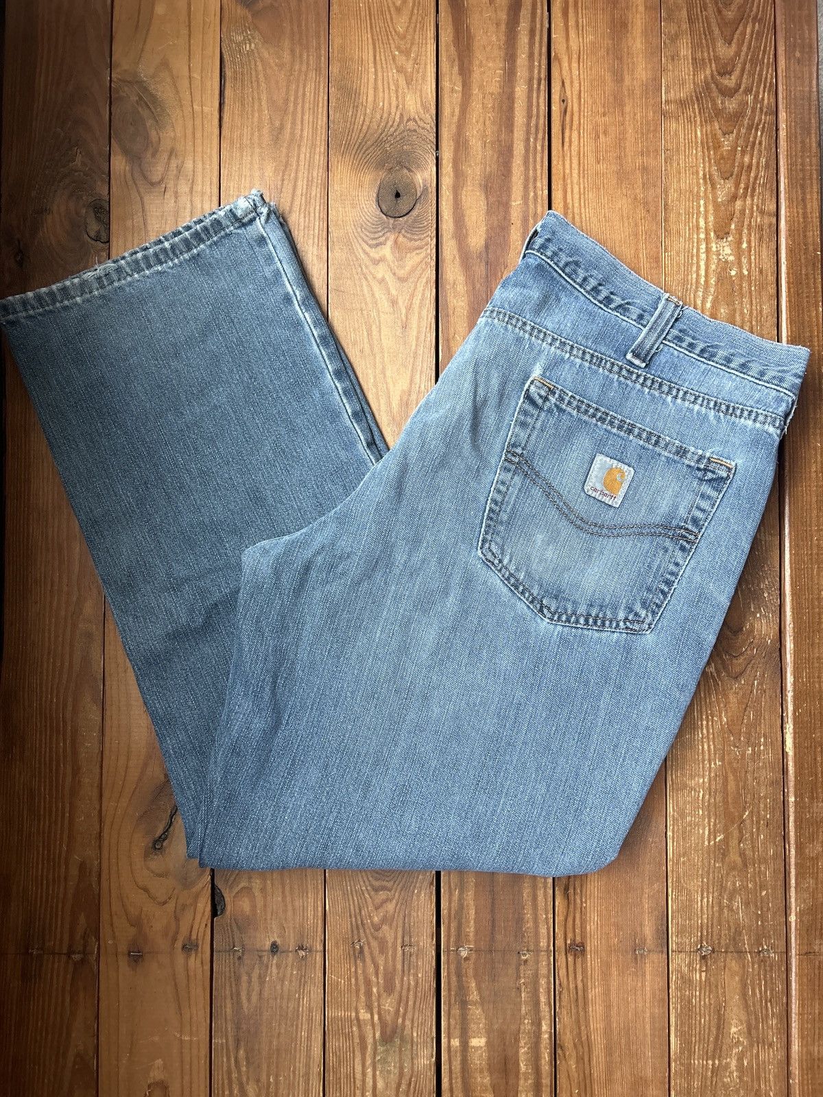 Carhartt × Vintage Vintage Y2K Carhartt Blue Denim Jeans Size US 38 / EU 54 - 1 Thumbnail